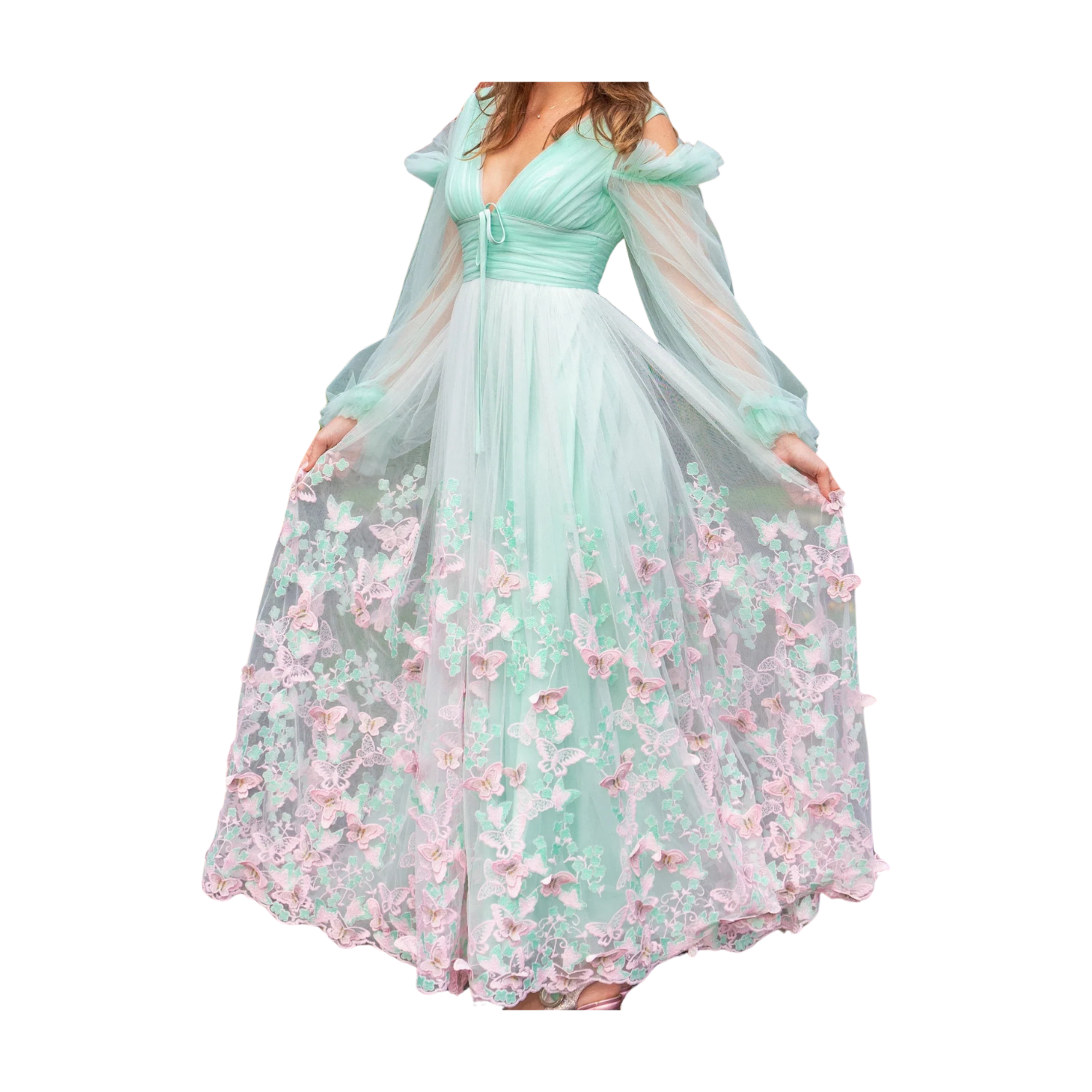 Fairy Tong Aurora Butterfly Gown - Mint