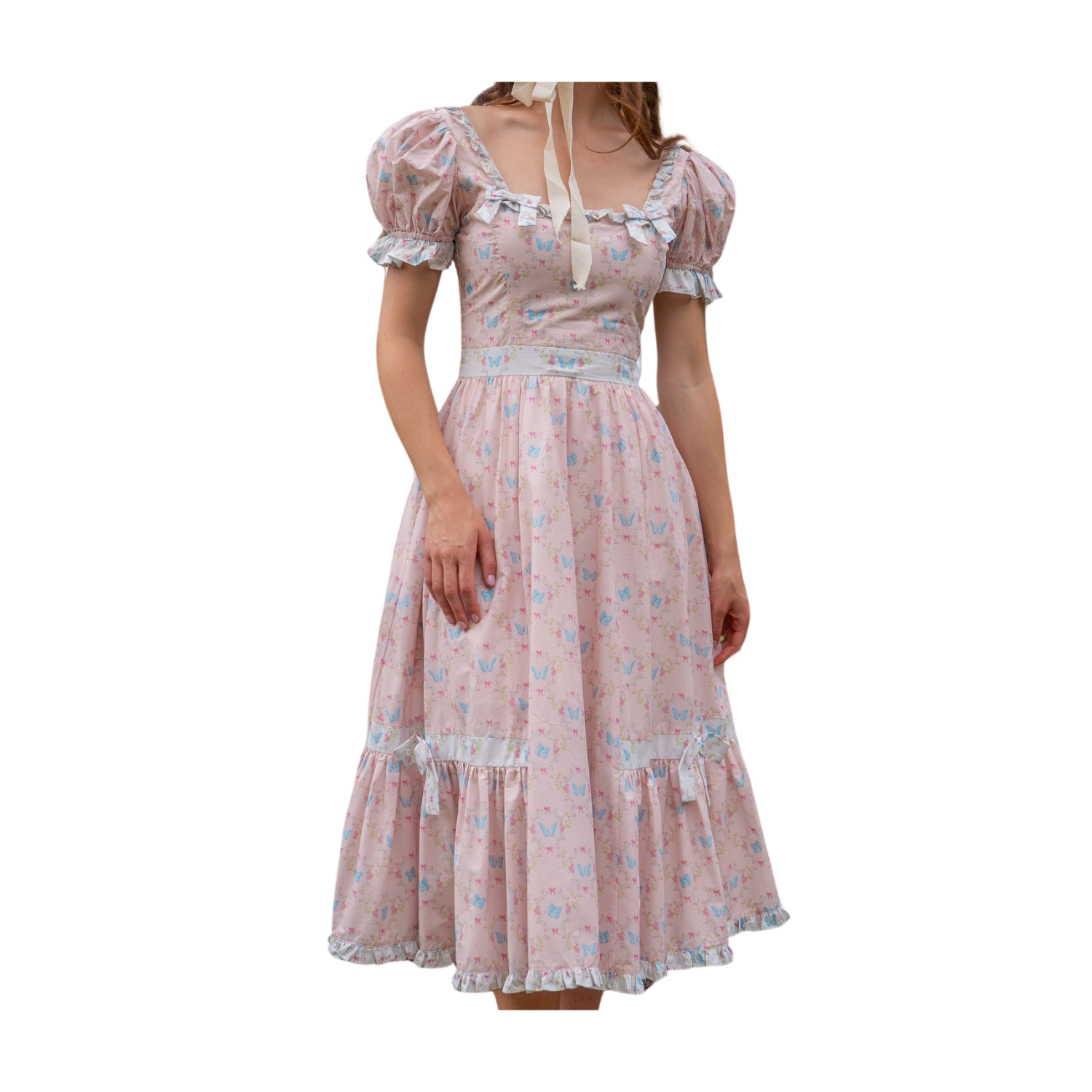 Fairy Tong Butterfly Garden Midi Dress