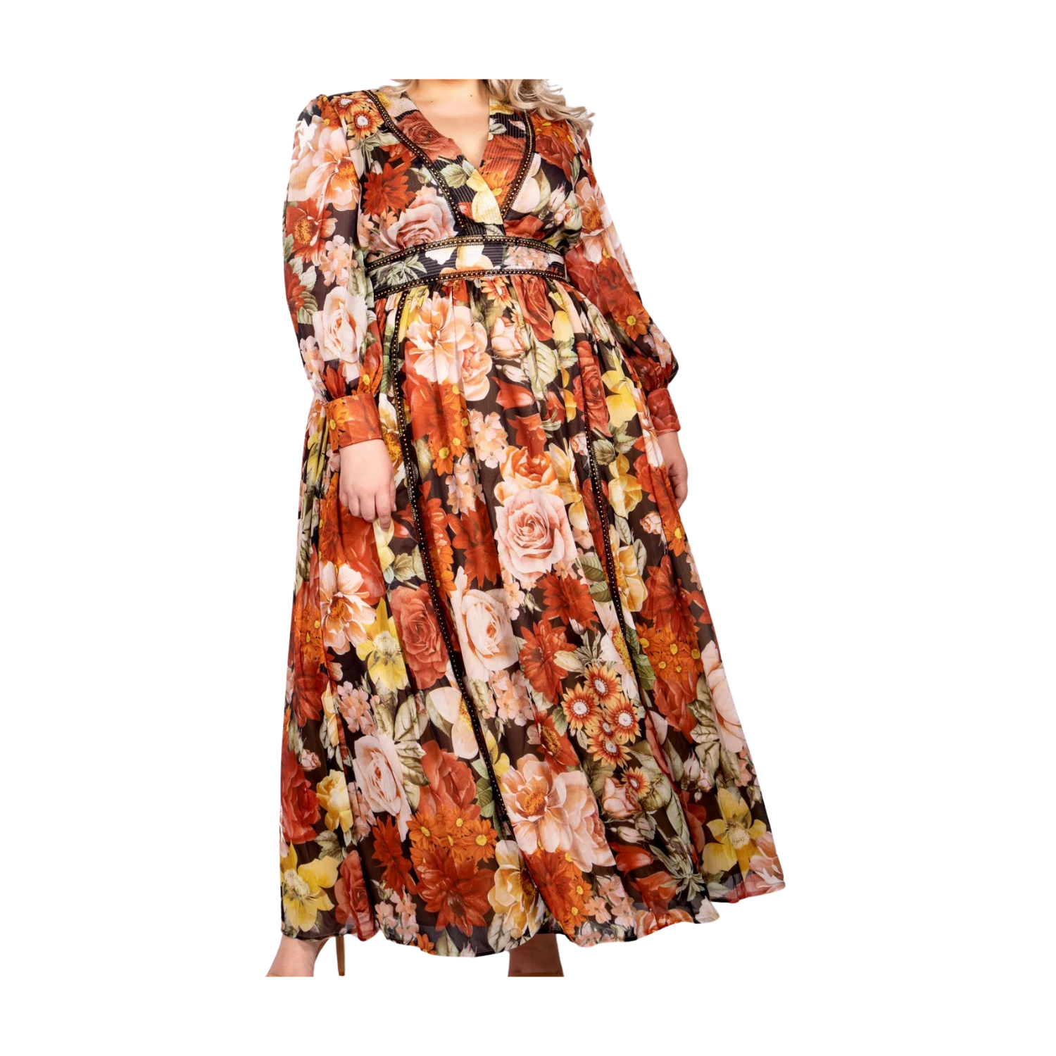 Altar PDX The Autumn Queen - Chiffon Maxi Dress
