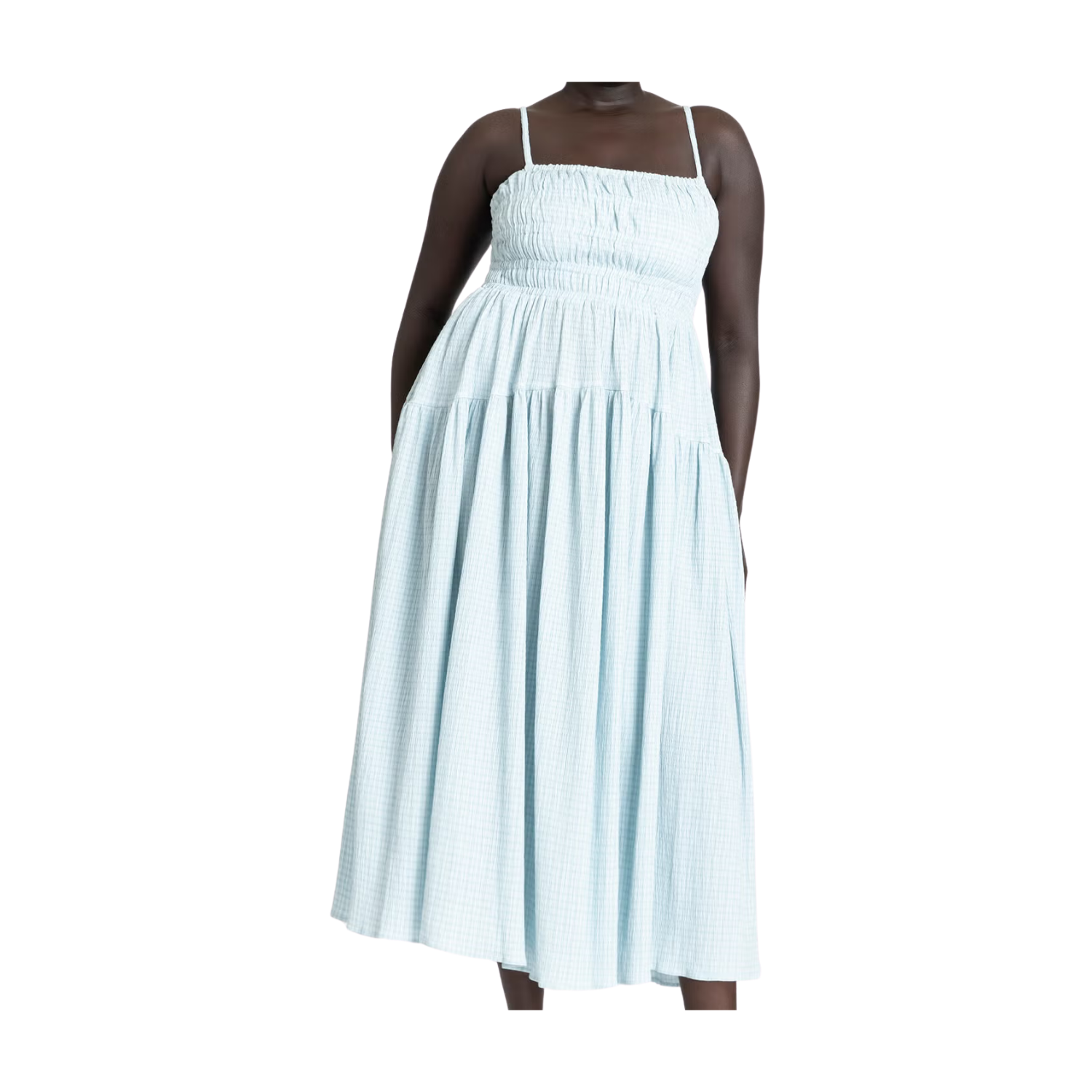 Eloquii Smocked Tiered Maxi Dress
