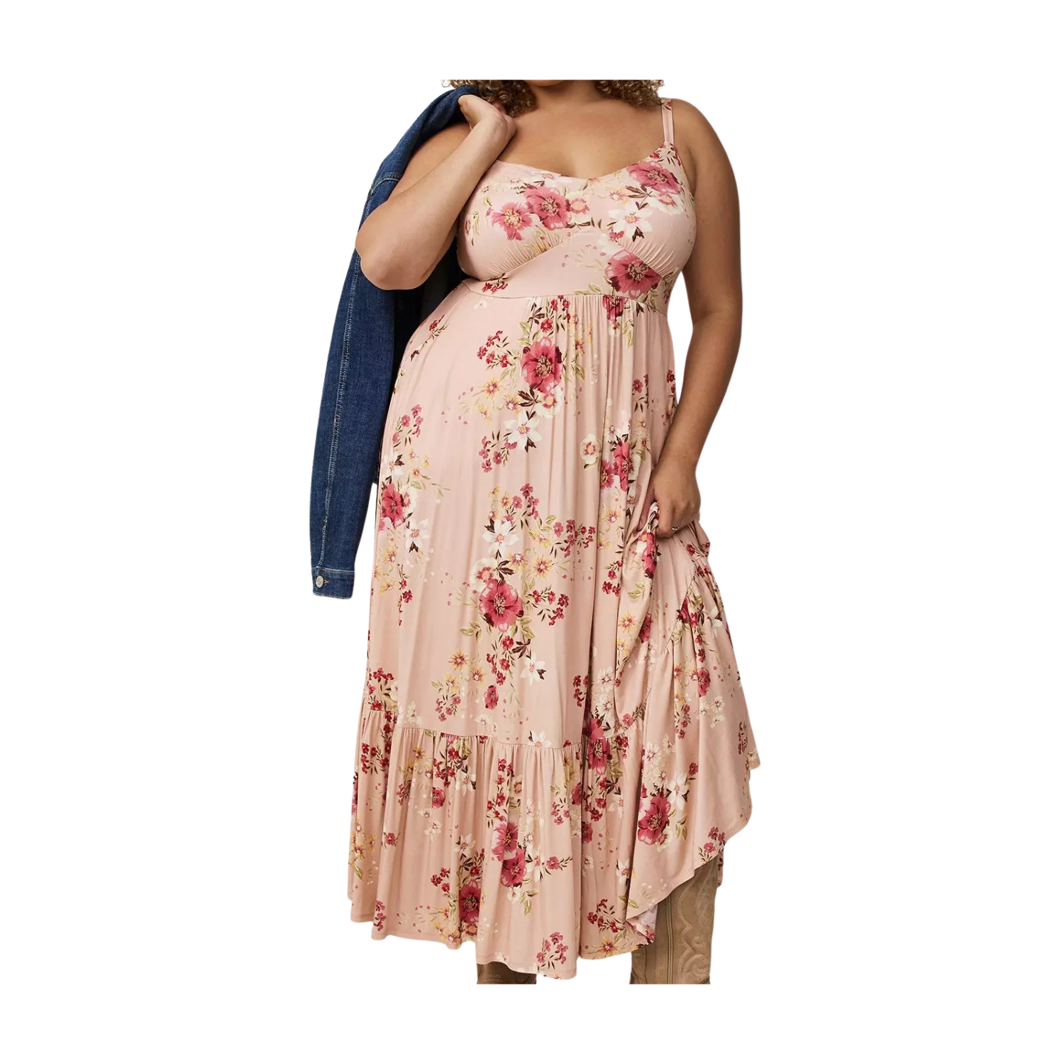 Torrid Maxi V-Neck Tiered Dress