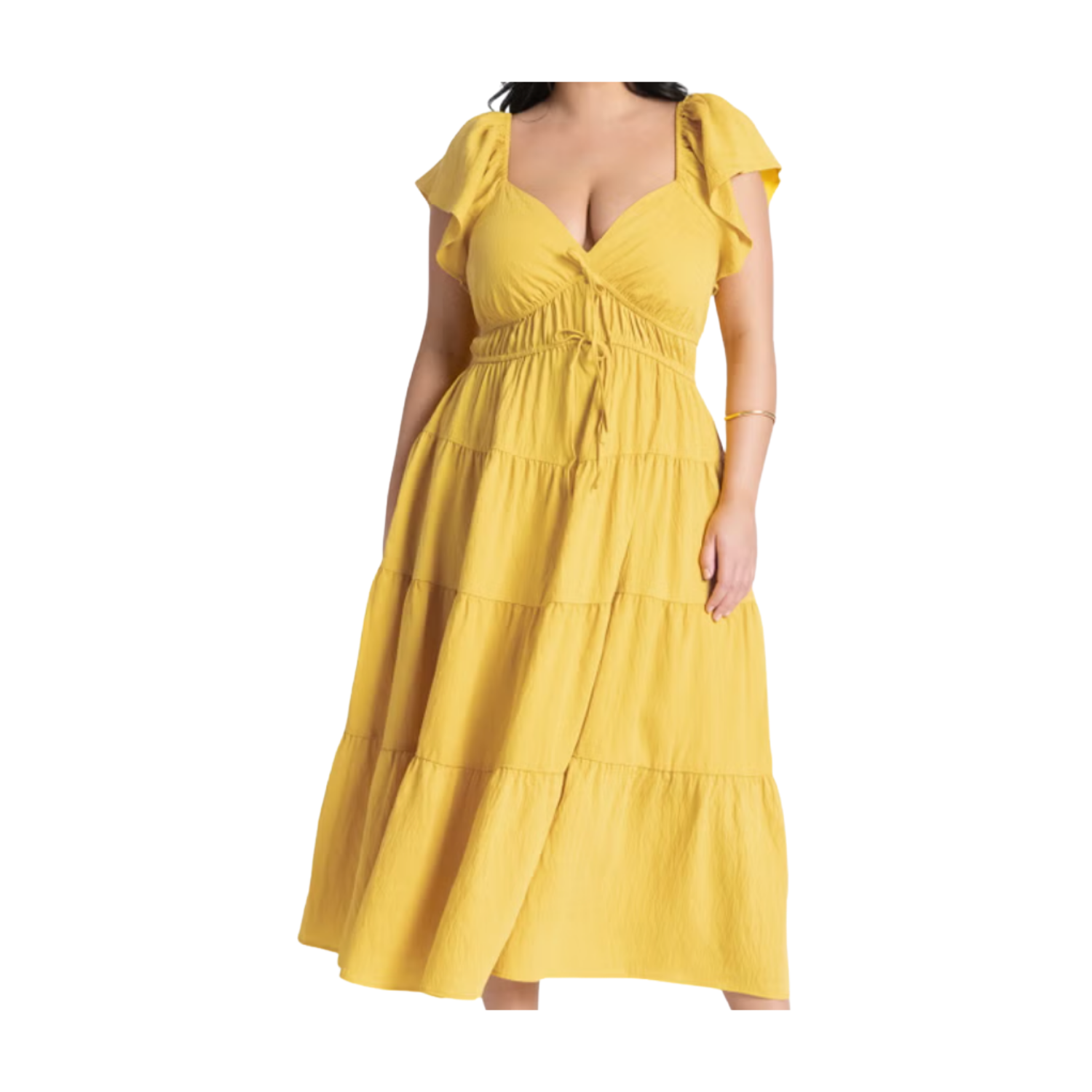 Eloquii Ruffled Tiered Maxi Dress