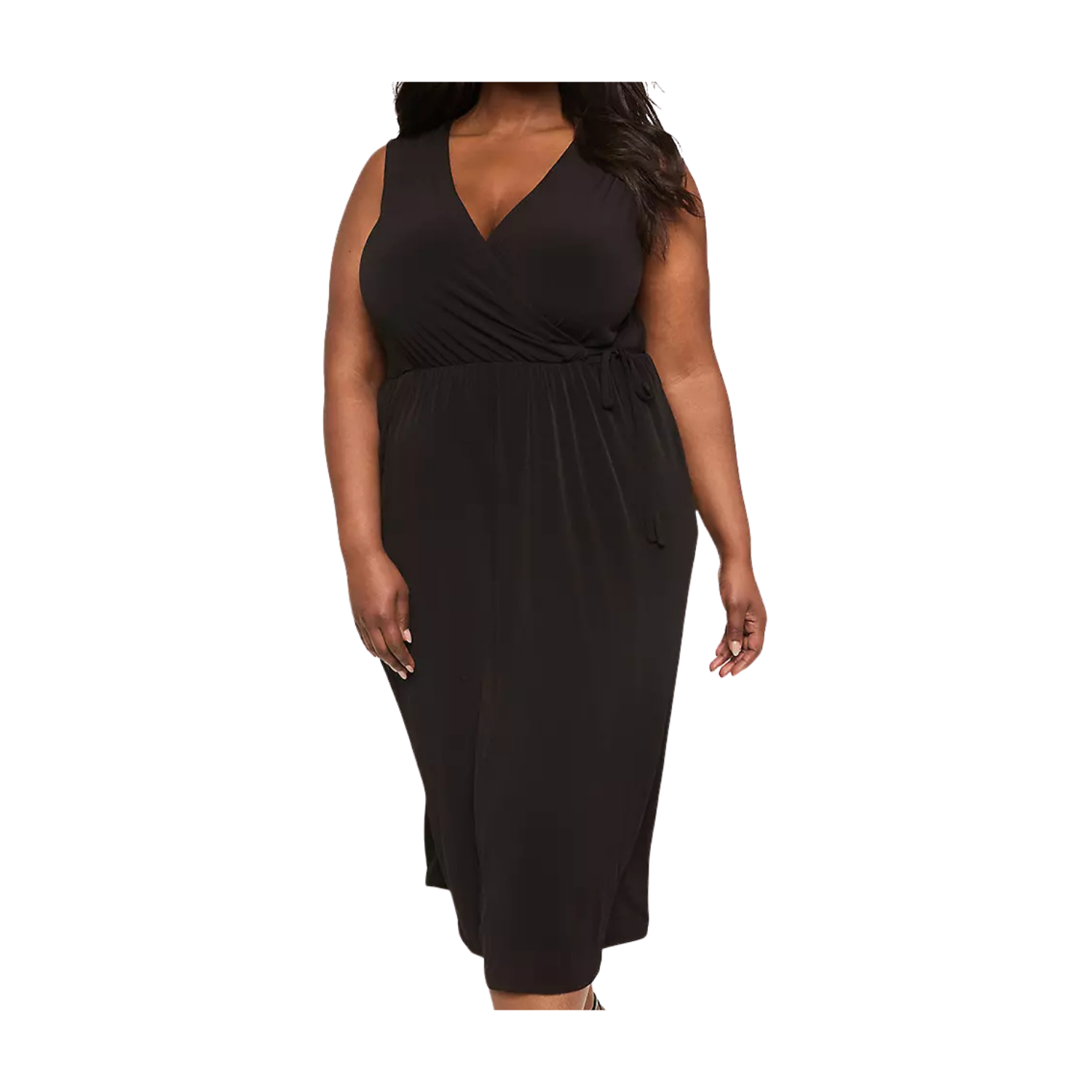 Lane Bryant Sleeveless Faux-Wrap Jersey Dress