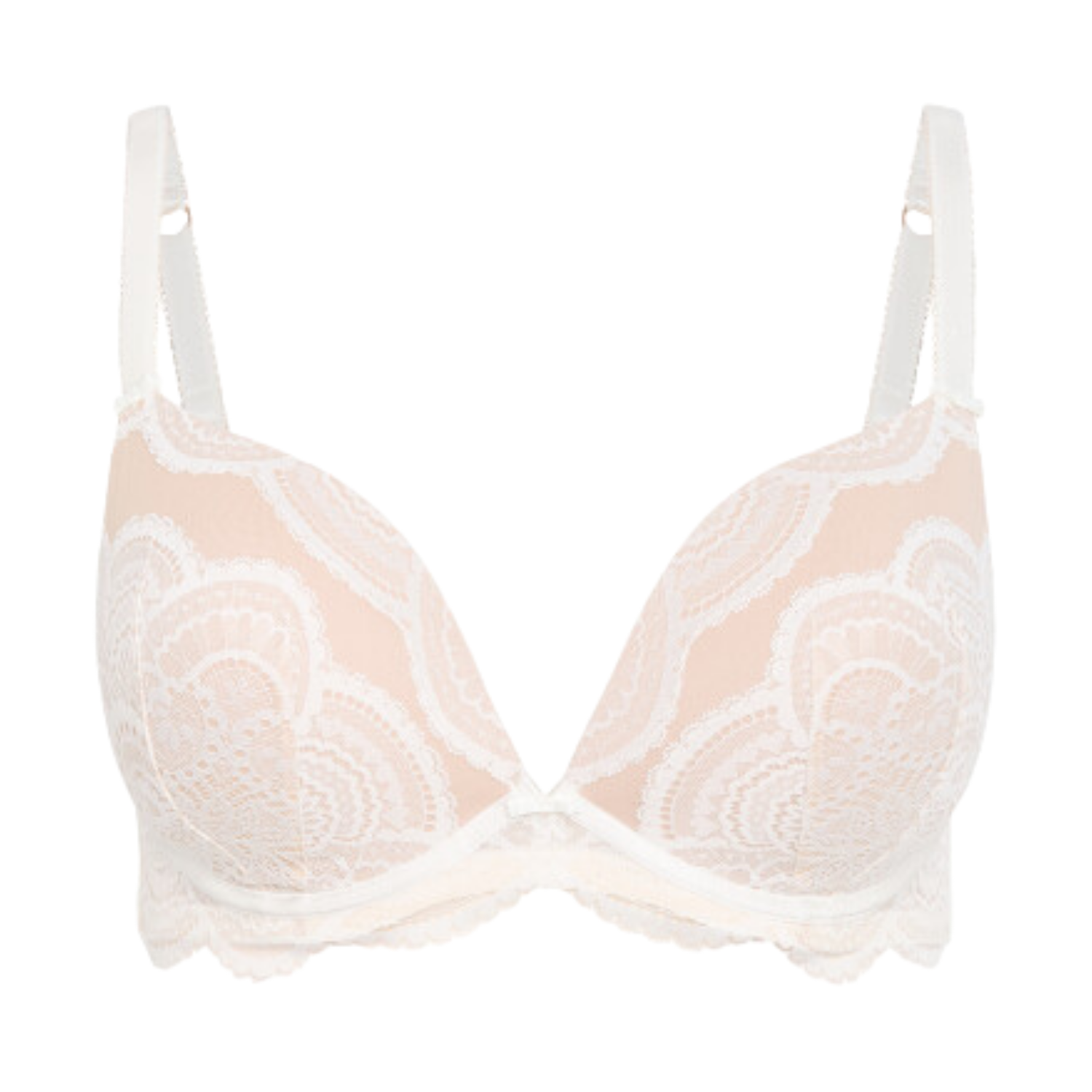 Hips &amp; Curves Ophelia Push Up Bra in Ivory