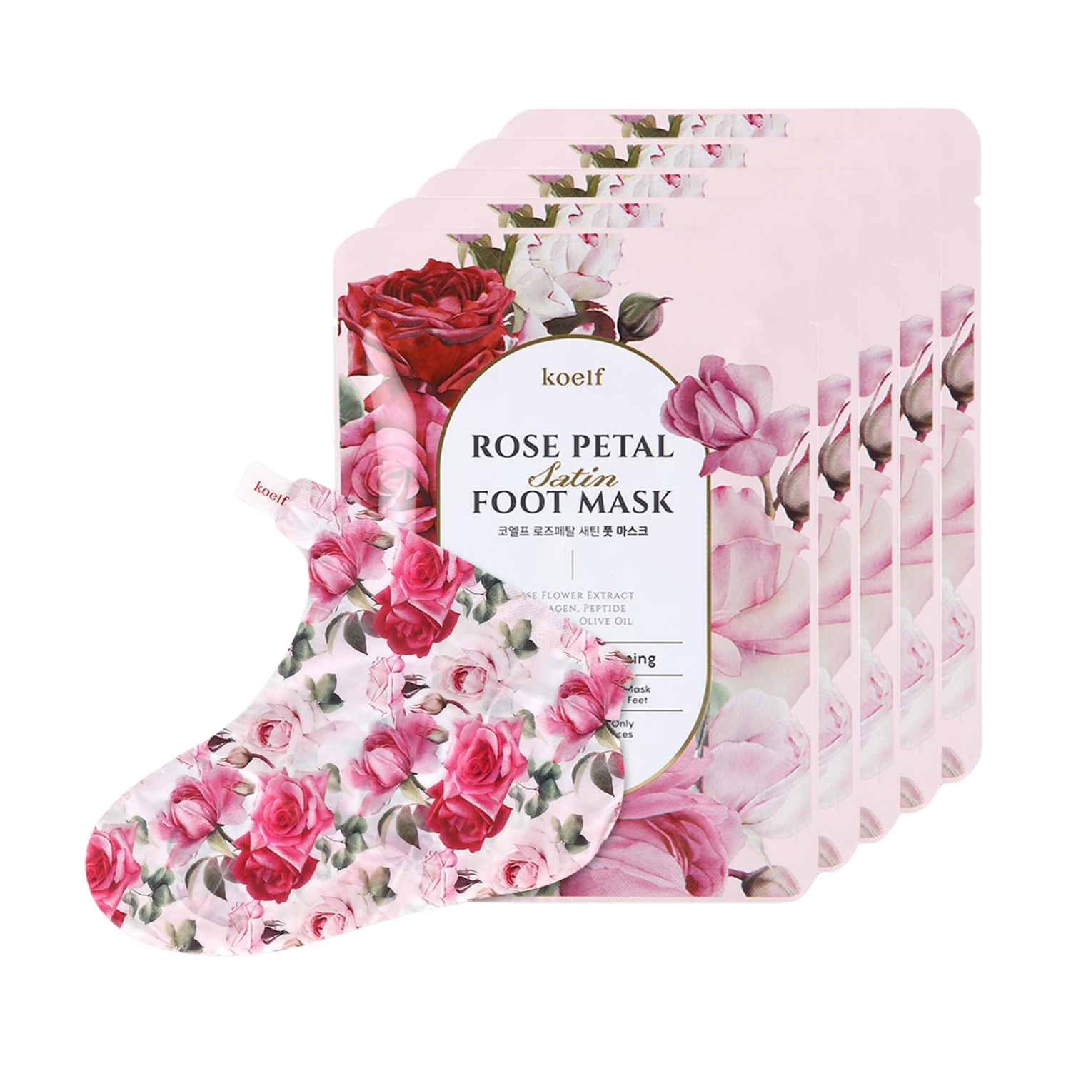 Koelf Rose Petal Satin Foot Mask