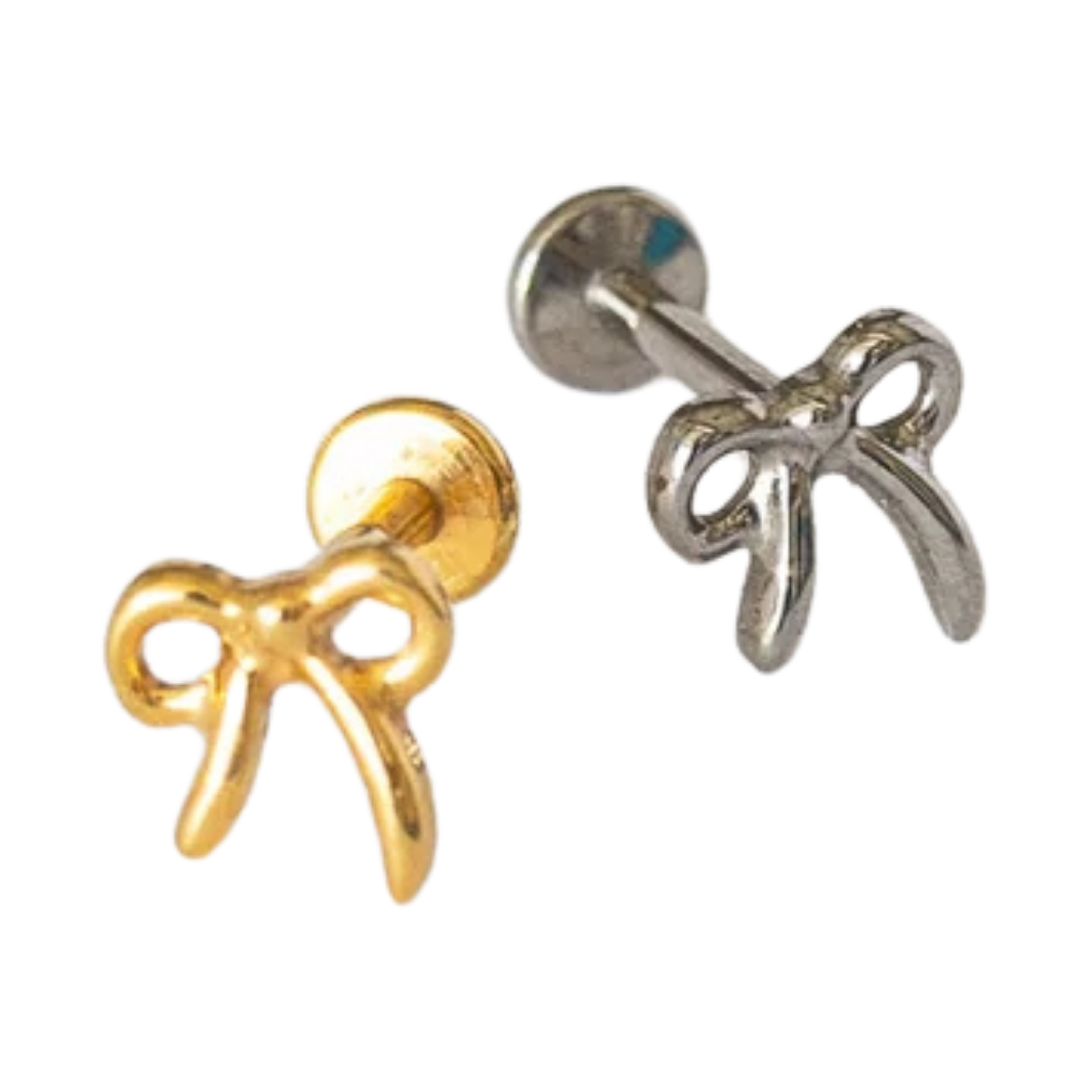 Rose and Clay Bow Flat Back Stud 2.0