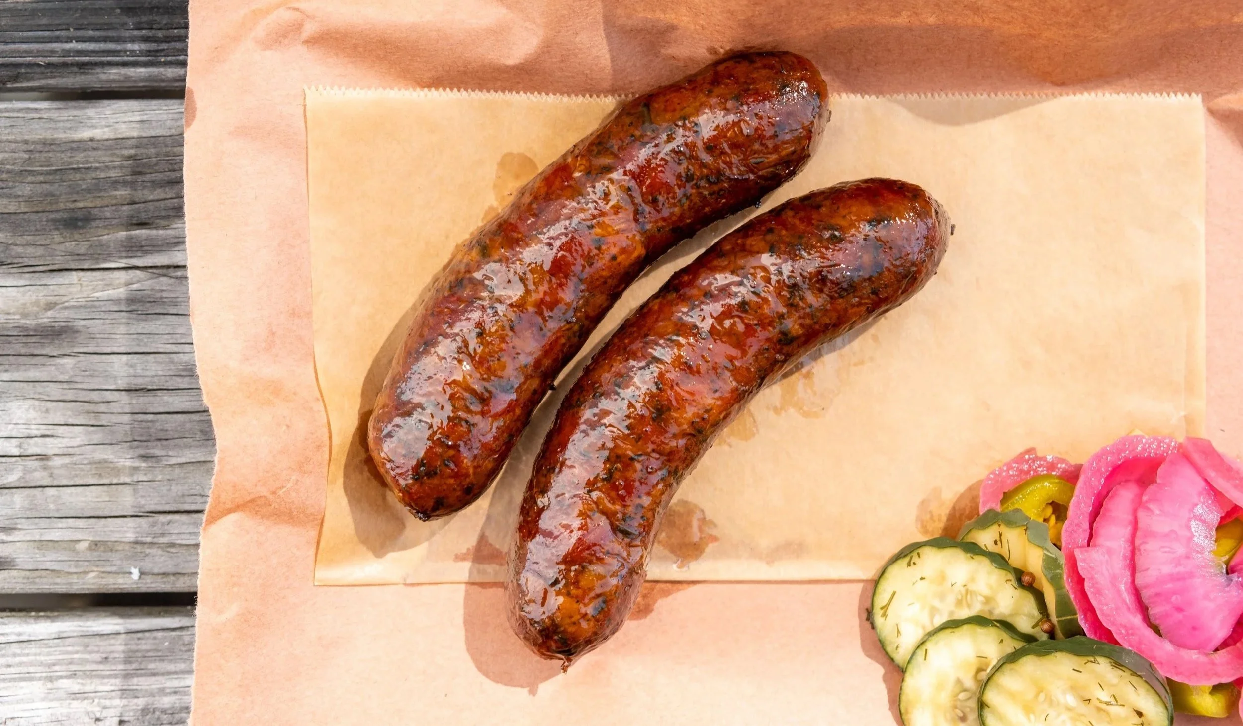 Homemade pork sausage made with jalapenos and cheddar