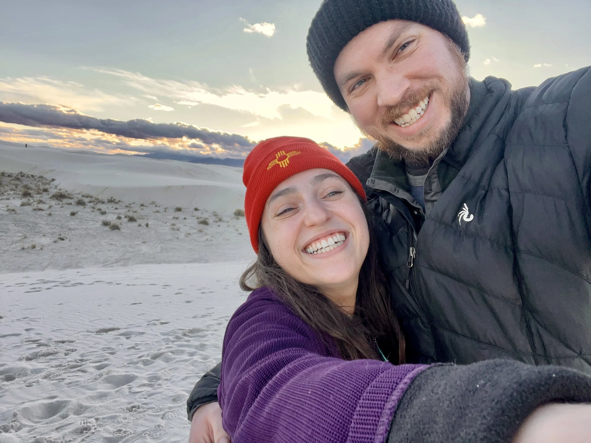 New Year's Eve, 2022 — White Sands National Park, our happy place. 
