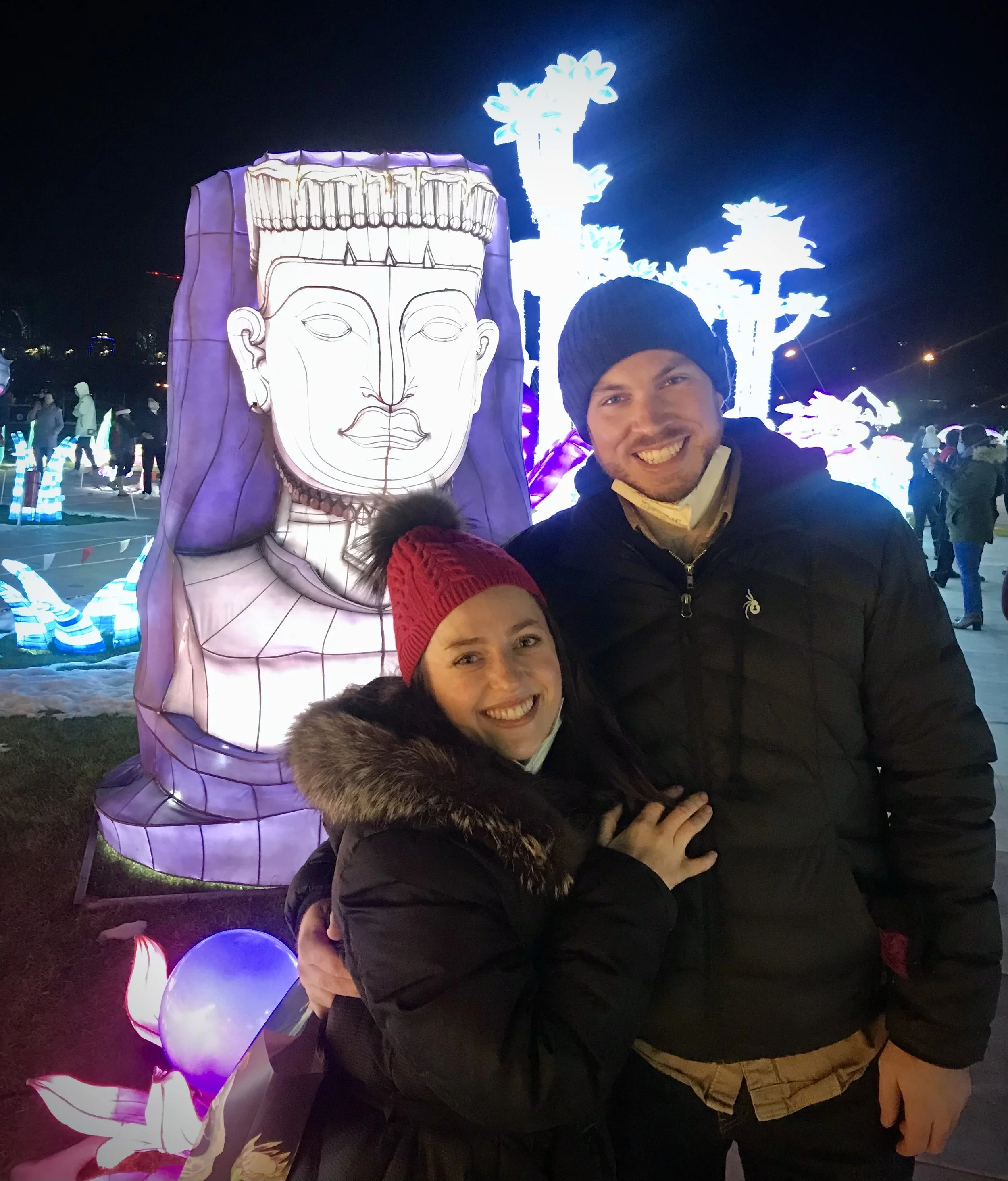 December 2020 — Our first photo together!
