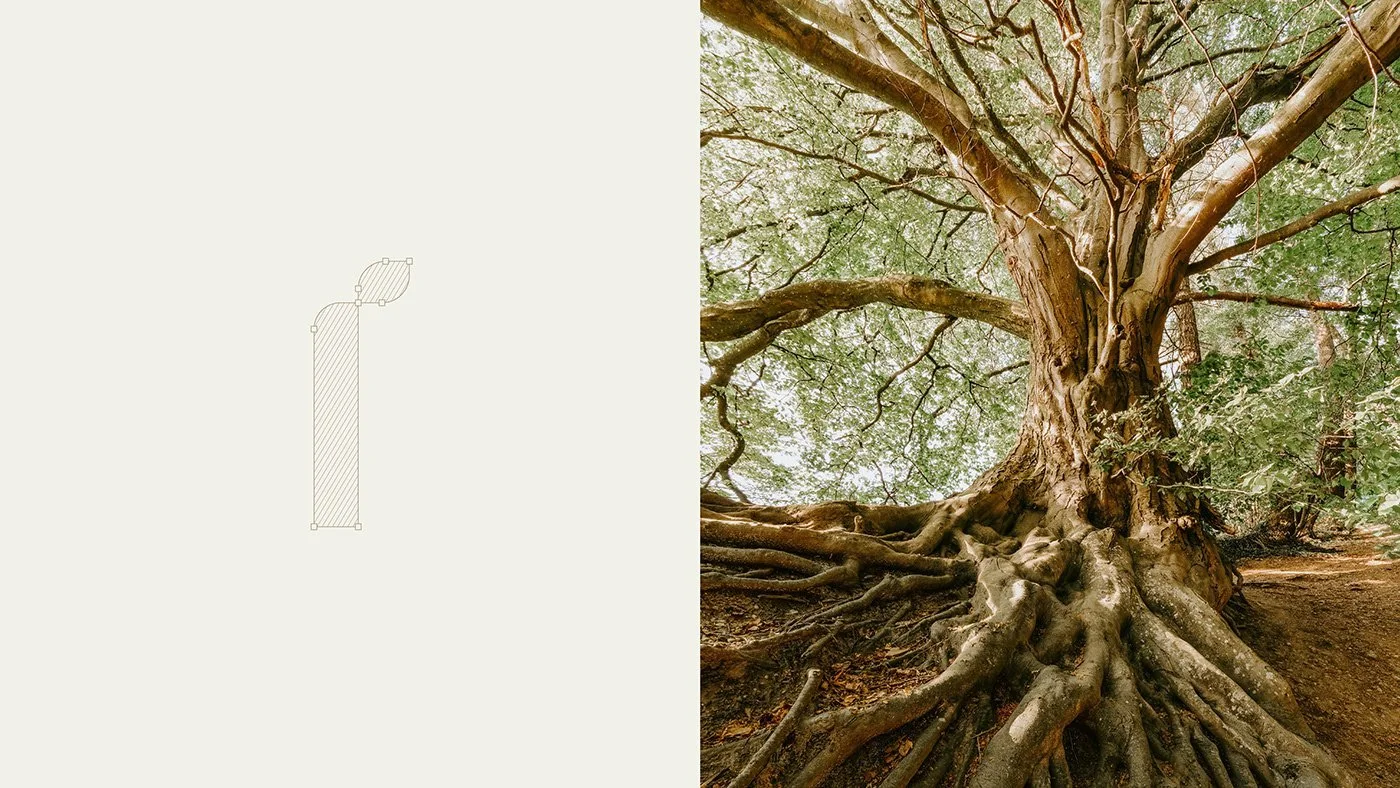 Minimalistisch brandingconcept van Ísis met lijnen en neutrale kleuren | Ontwerpvoorstel