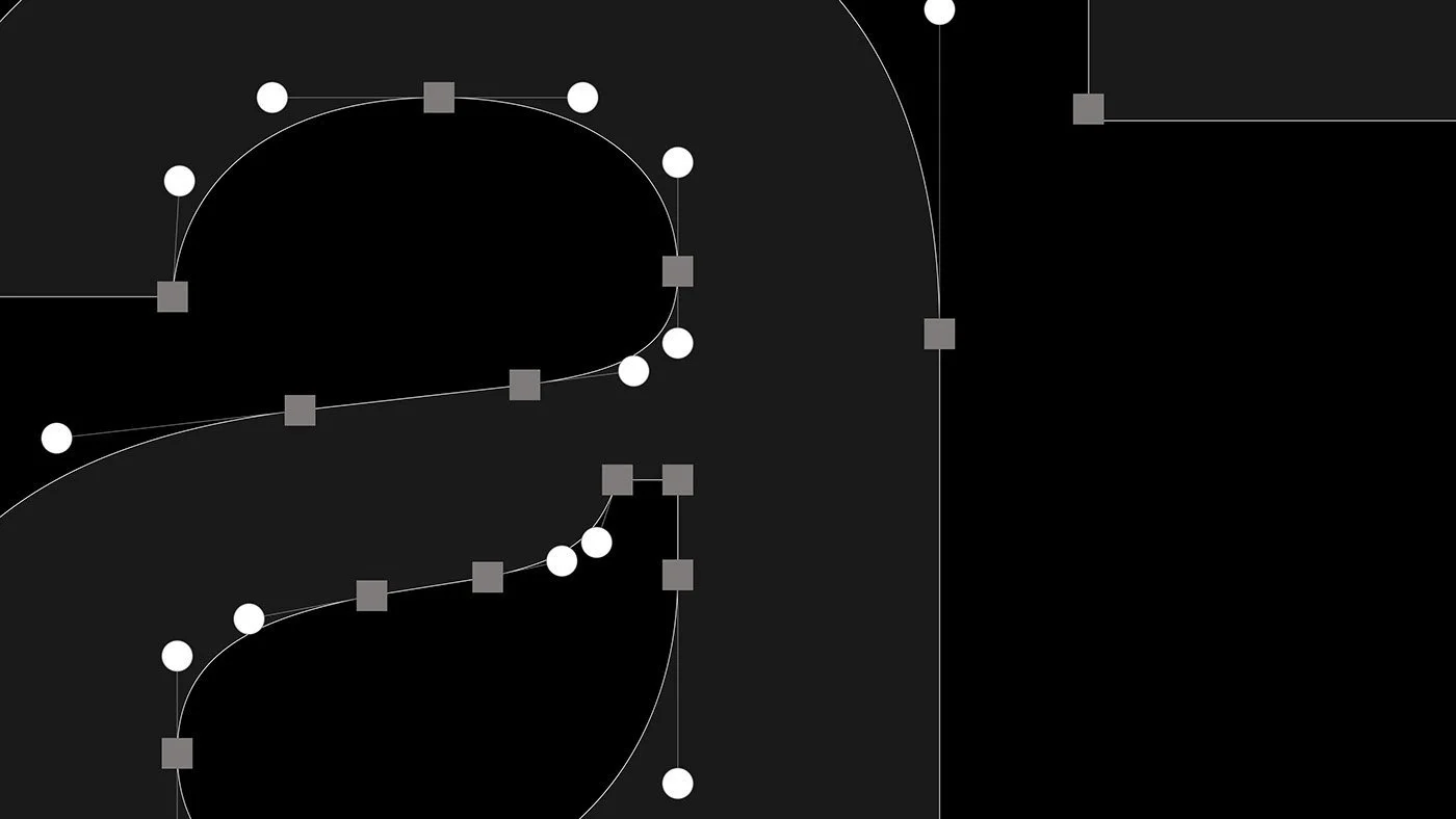 Minimalistisch neonontwerp van de letter F als visueel element in Feat identiteit
