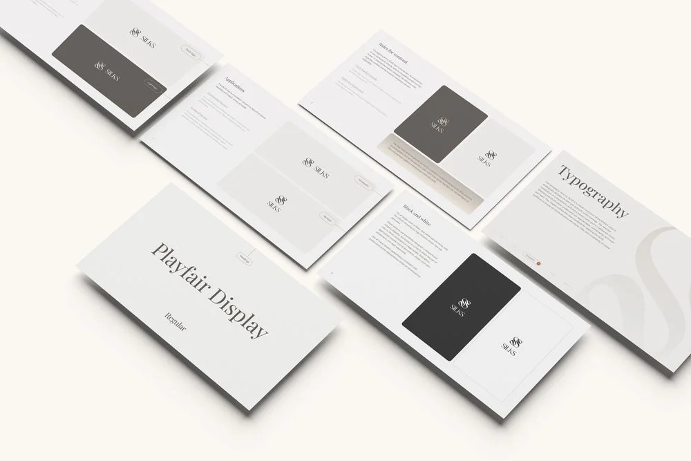 Overzicht van Silks kleurenpalet en typografie uit brandguide | Stijlvolle merkidentiteit
