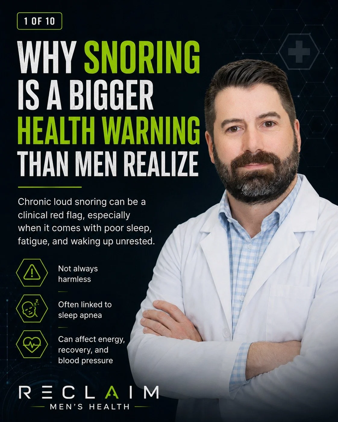 Snoring is the punchline of every road trip story and the reason your partner sleeps with a pillow over their head. What it is not, is harmless.

Chronic loud snoring is one of the more common early signs of obstructive sleep apnea, and sleep apnea i