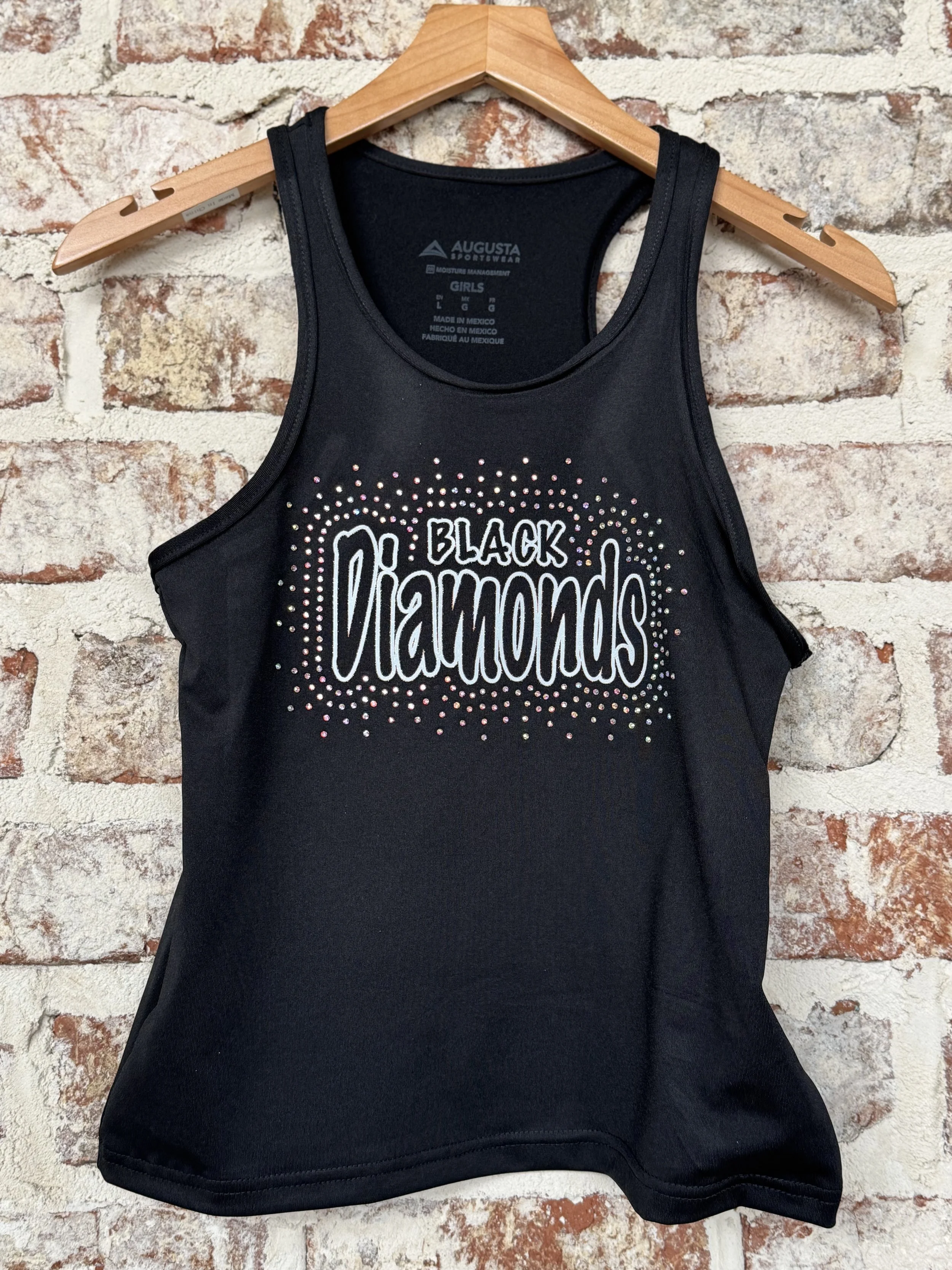 Black Diamonds Team Rhinestone & Glitter Design
