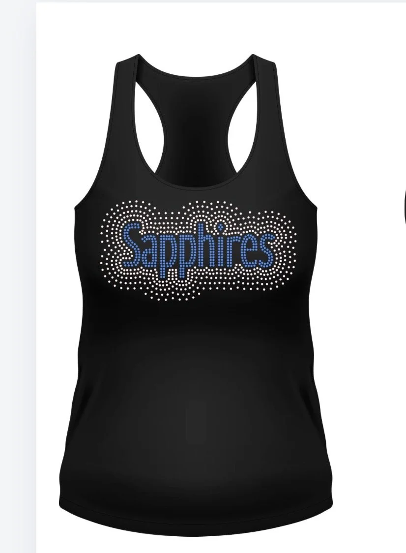 Sapphires Rhinestone Team Tank Top