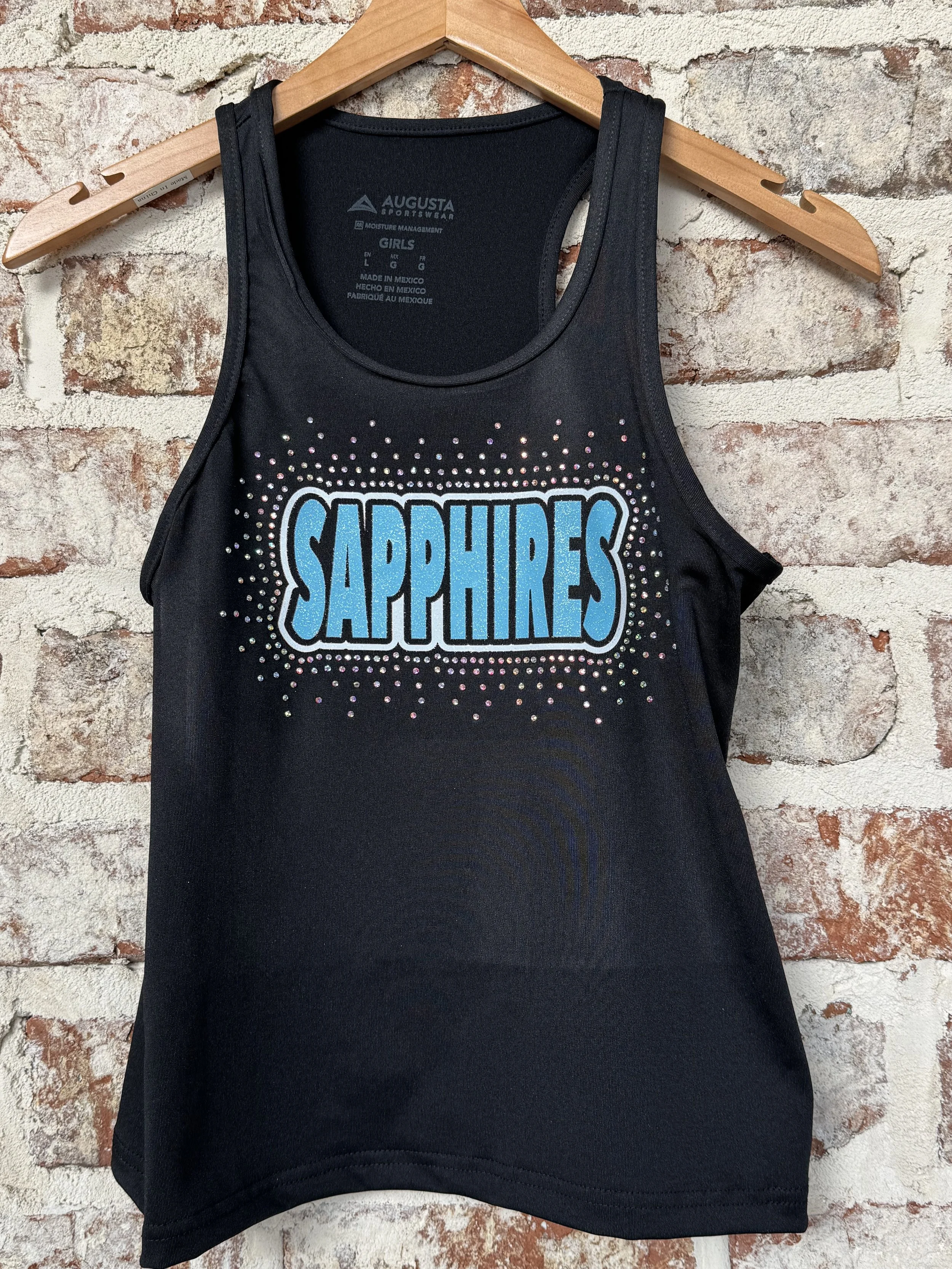 Sapphires Team Rhinestone & Glitter Design