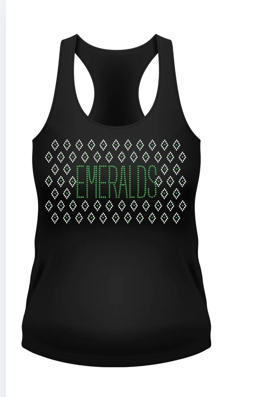 Emeralds Rhinestone Team Tank Top
