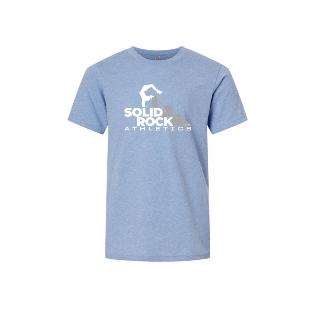 Rock Logo  Heather Columbia Blue T-Shirt