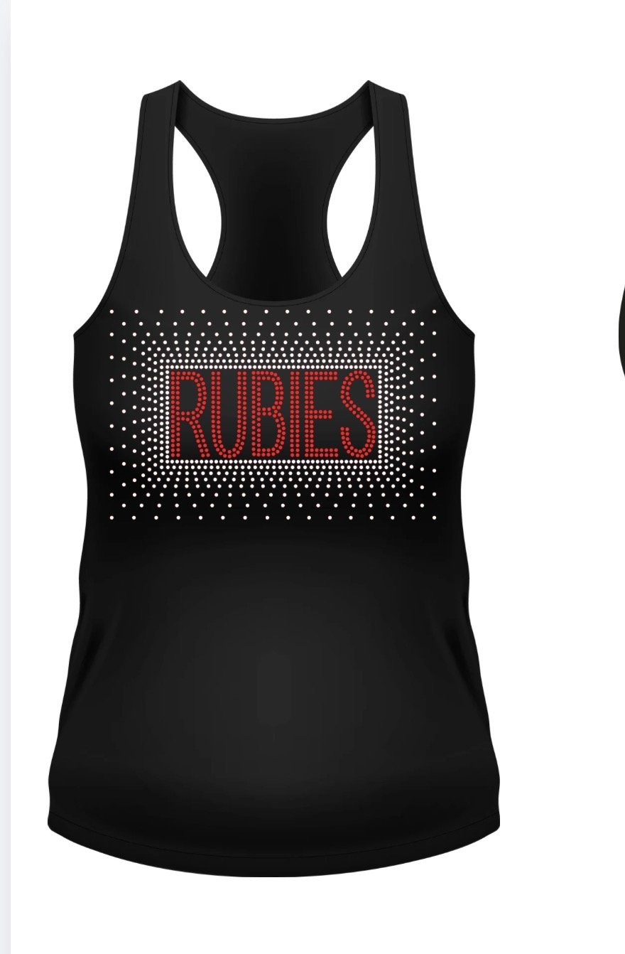 Rubies Rhinestone Team Tank Top