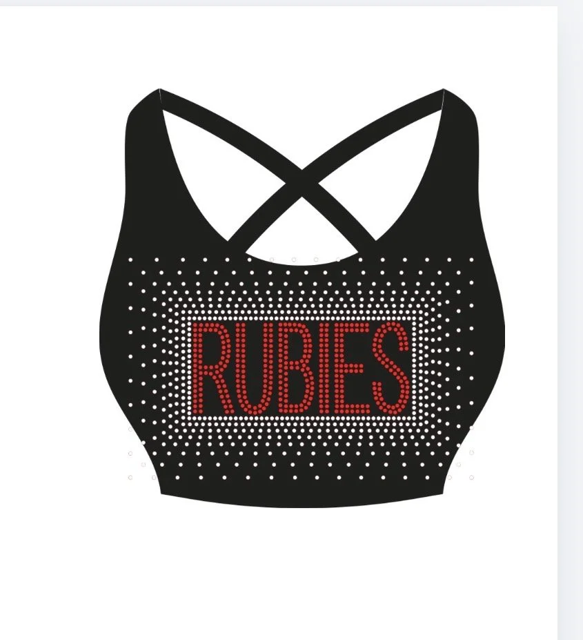 Rubies Rhinestone Team Sports bra