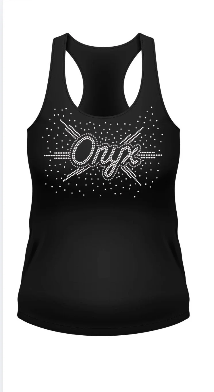 Onyx Rhinestone Team Tank Top