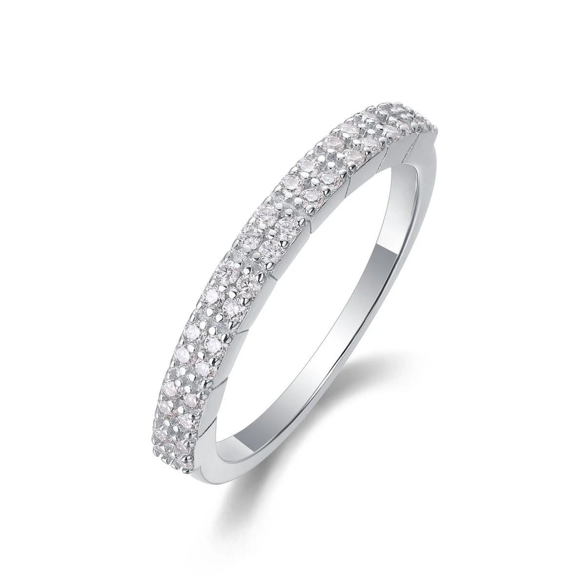 💎 Double-Row Pavé Band Ring