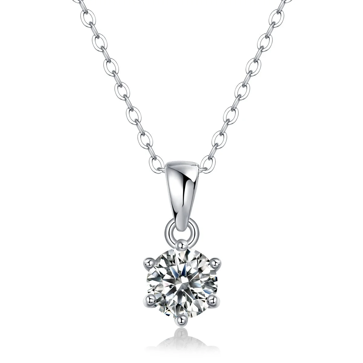 💎 Classic Six-Prong Pendant