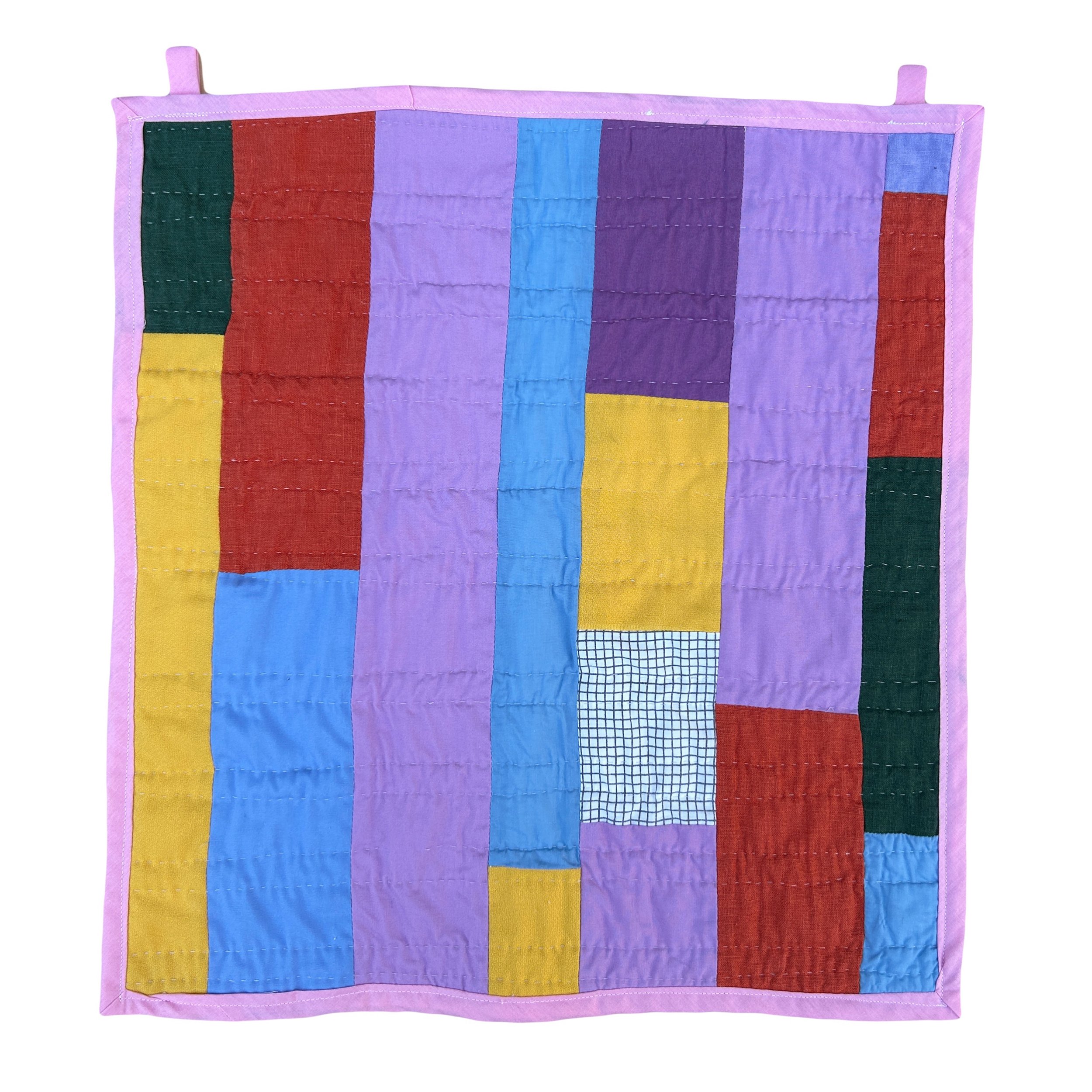 Untitled striped art quilt