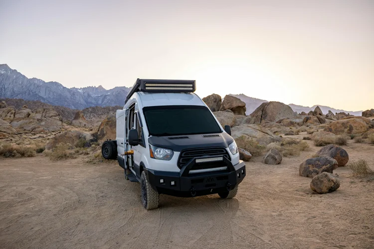 Sprinter van desert scene