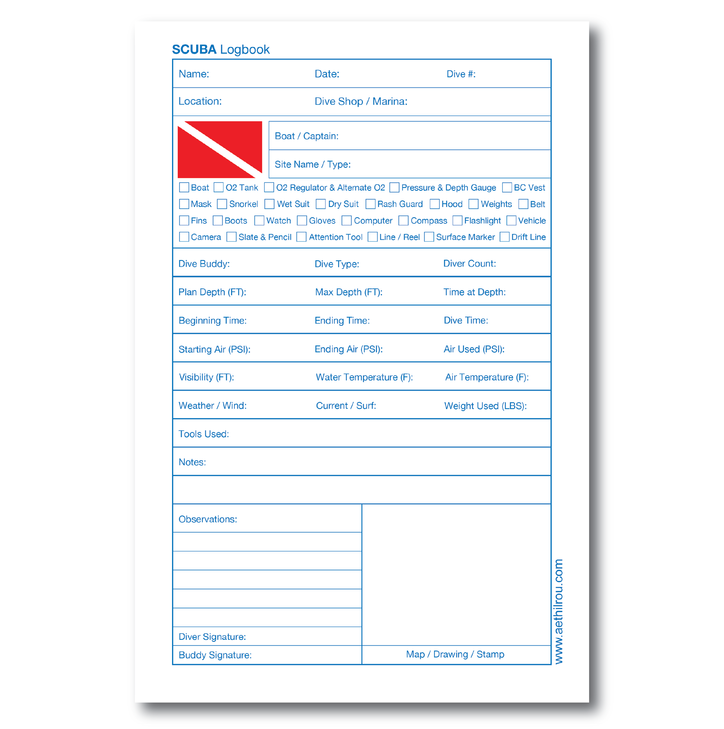 SCUBA Logbook