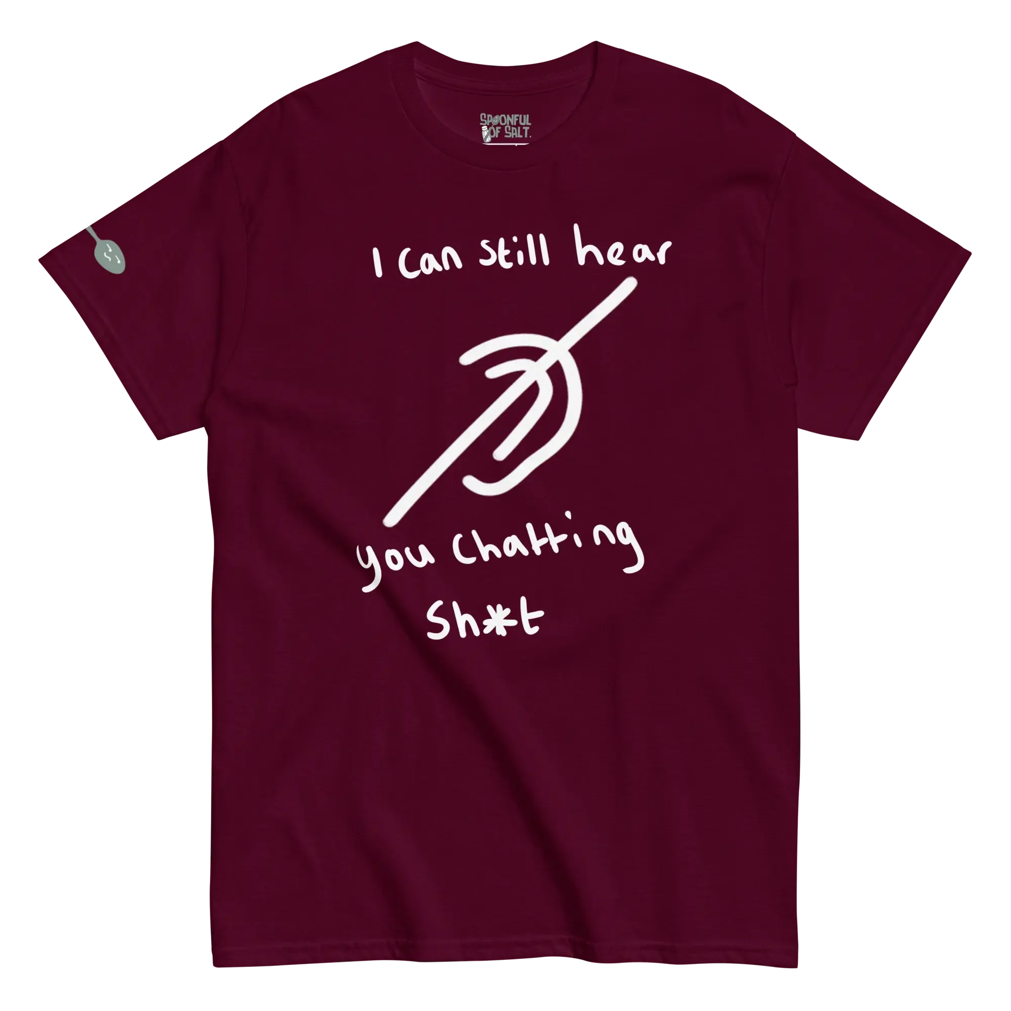 unisex-classic-tee-maroon-front-deaf.webp