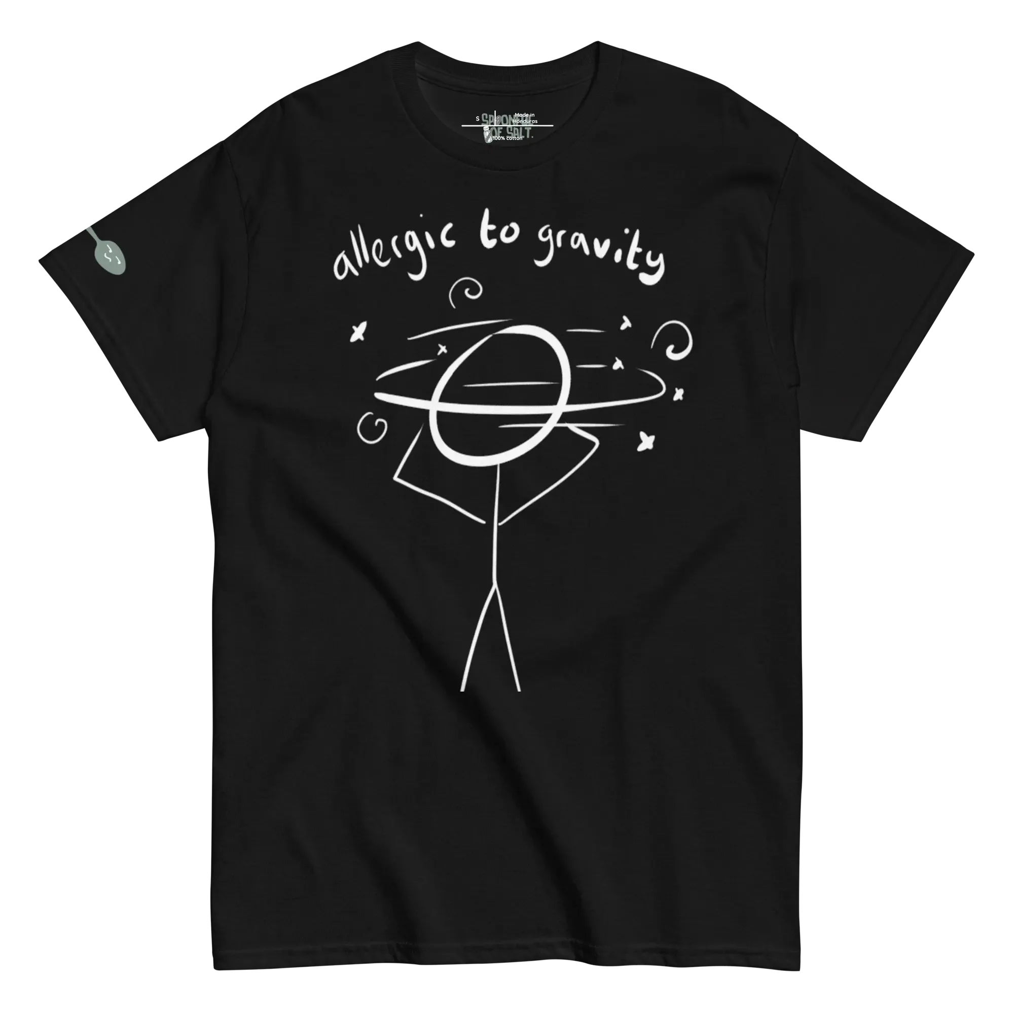 unisex-classic-tee-black-front-allergic-to-gravity.webp