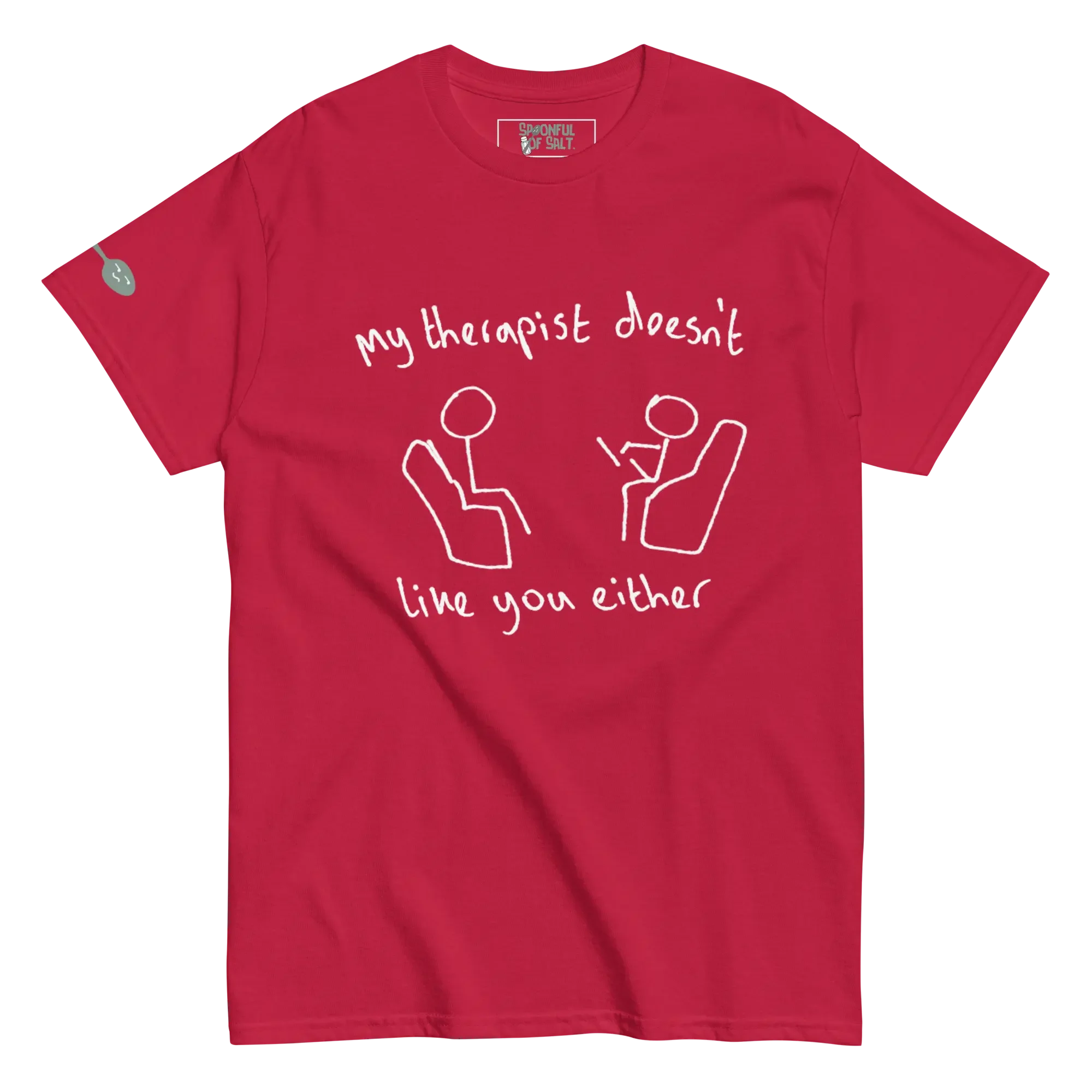 unisex-classic-tee-cardinal-front-mental-health-therapy.webp