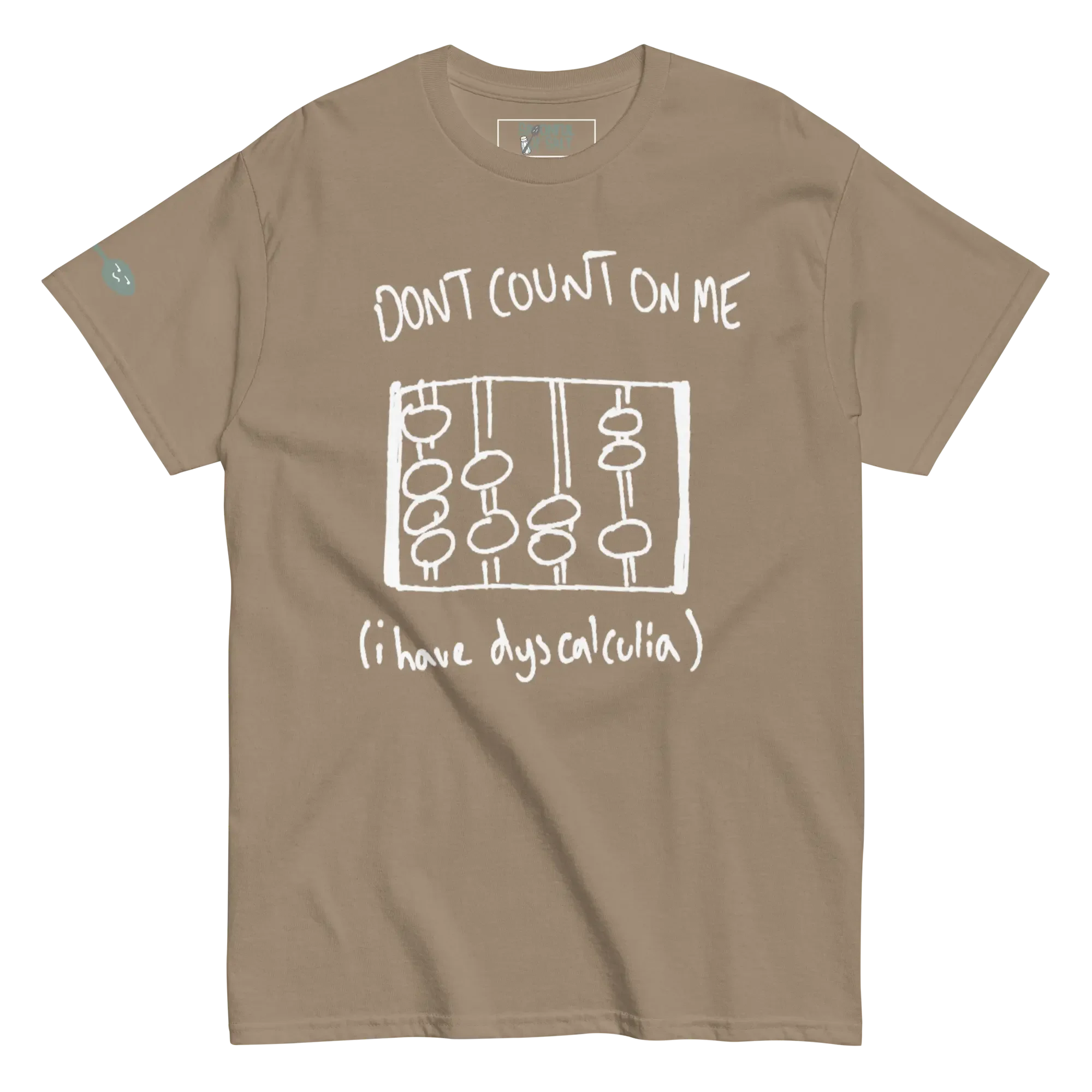 unisex-classic-tee-brown-savana-front-dyscalculia.webp