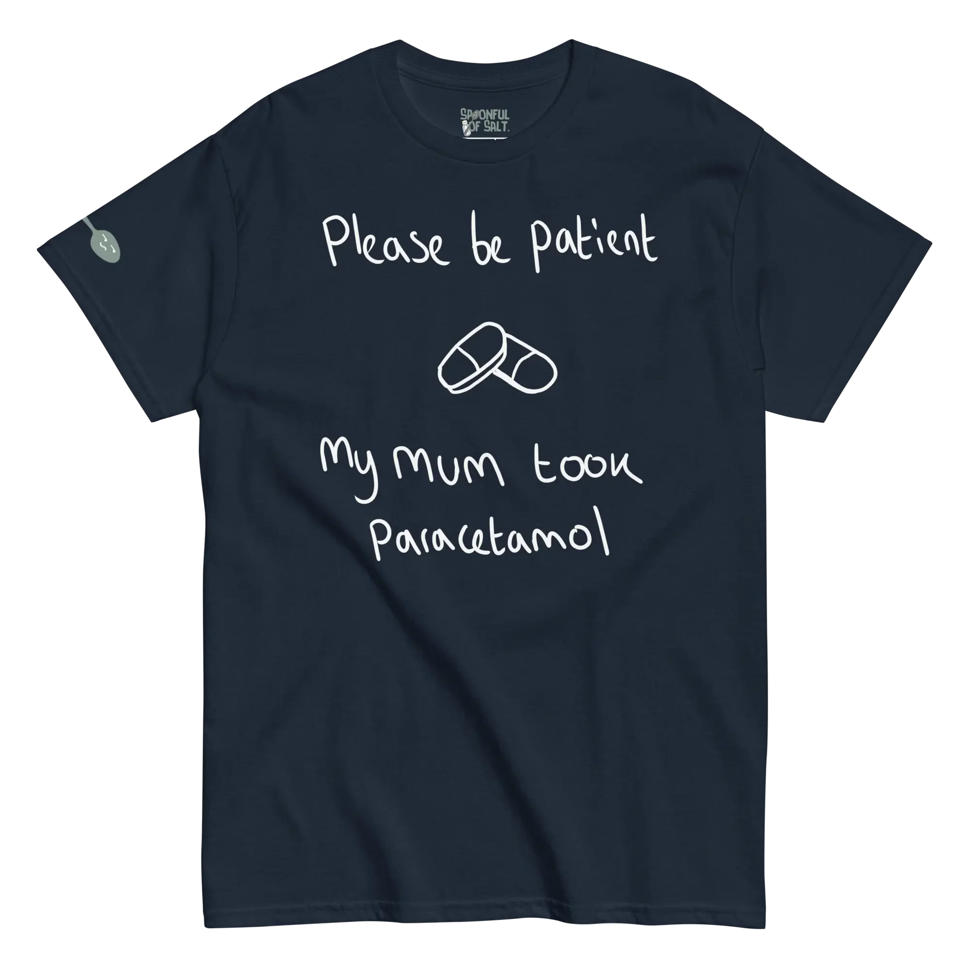unisex-classic-tee-navy-front-paracetemol-autism.webp