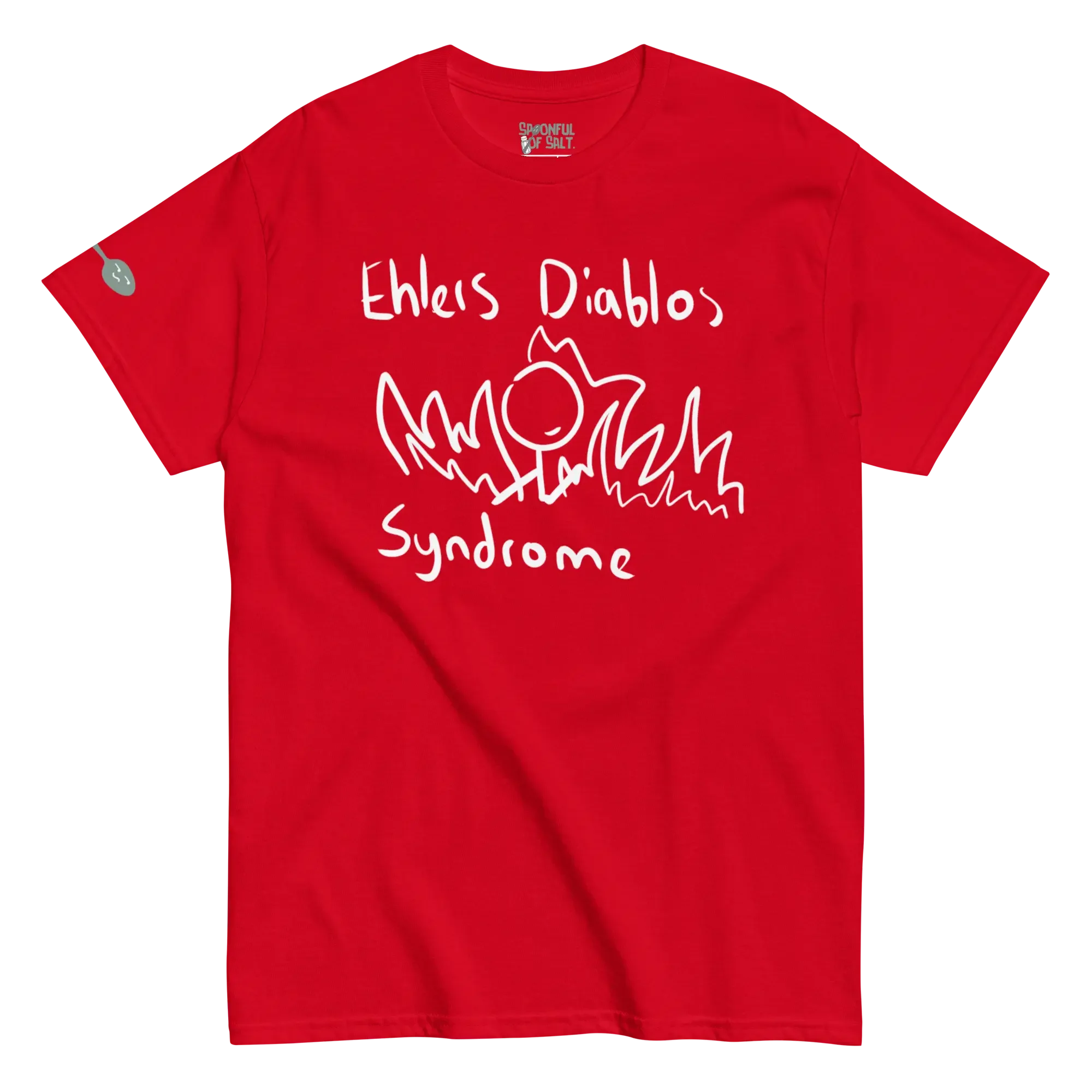 unisex-classic-tee-red-front-ehlers-danlos-syndrome.webp