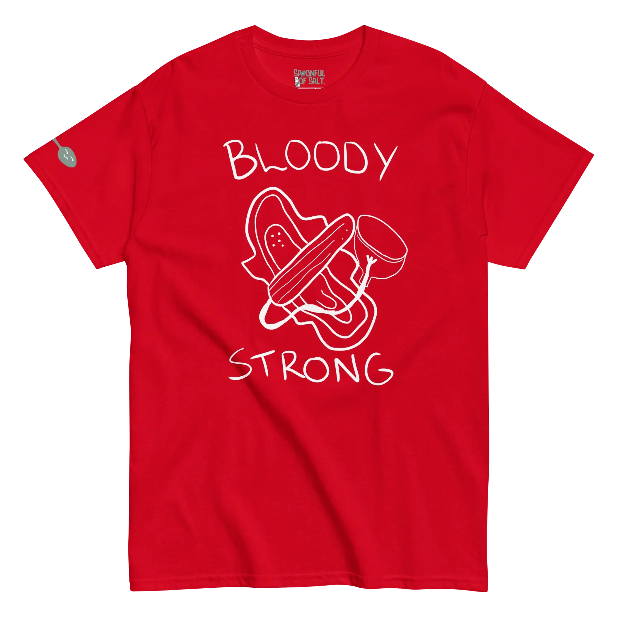 unisex-classic-tee-red-front-endo-pcos.webp