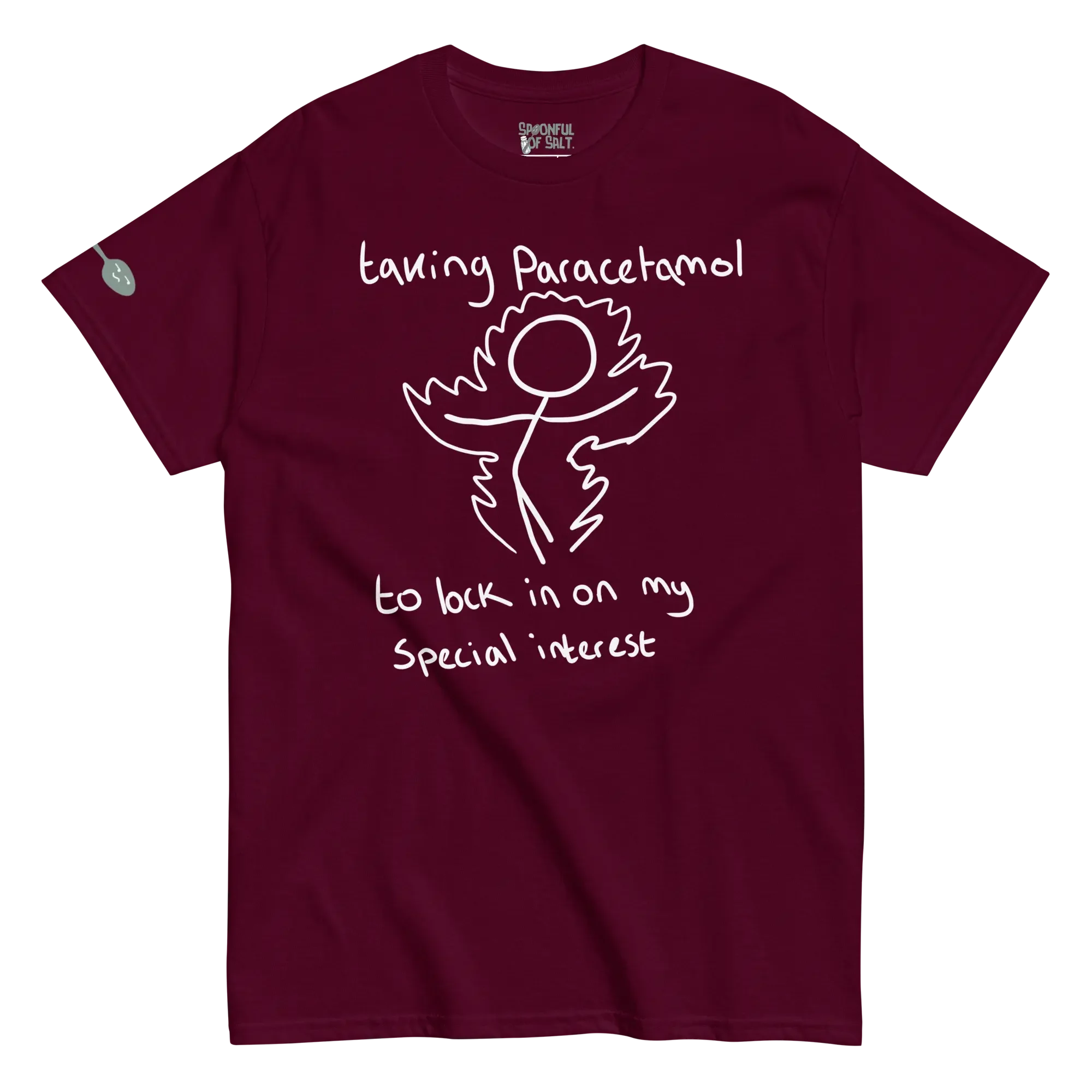 unisex-classic-tee-maroon-front-hyperfocus-special-interest.webp