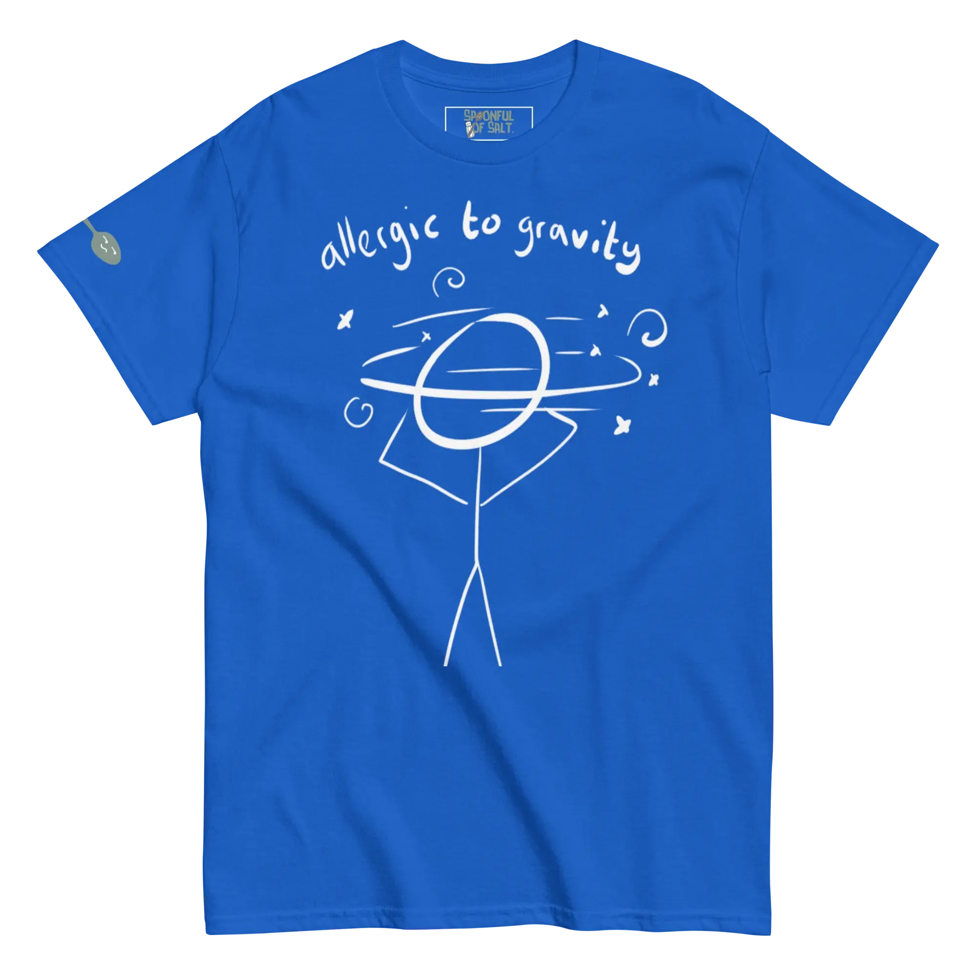 unisex-classic-tee-royal-front-allergic-to-gravity.webp