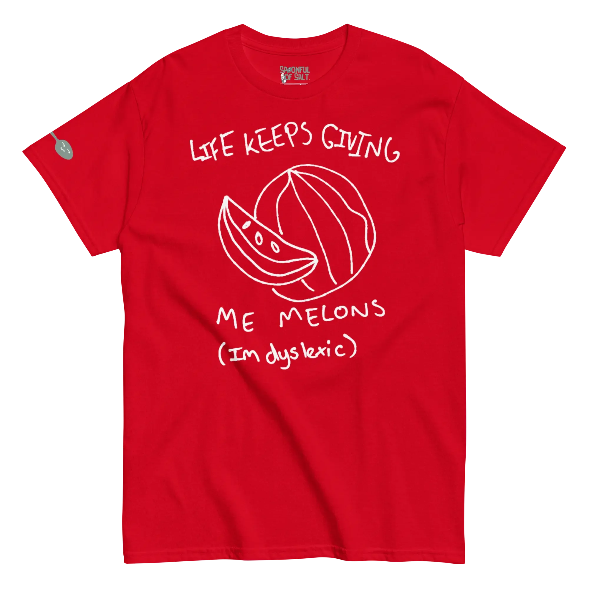 unisex-classic-tee-red-front-dyslexia.webp