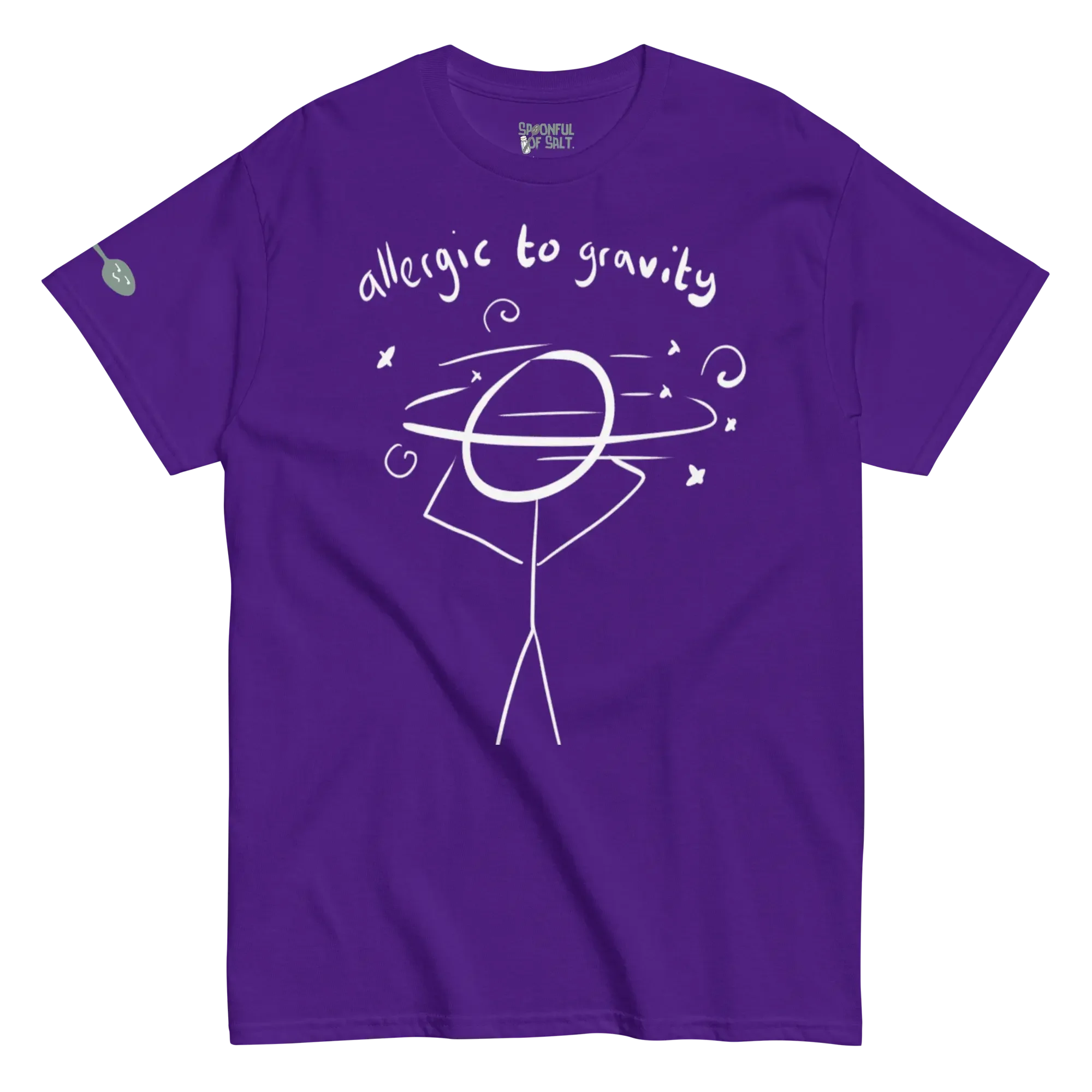 unisex-classic-tee-purple-front-allergic-to-gravity.webp