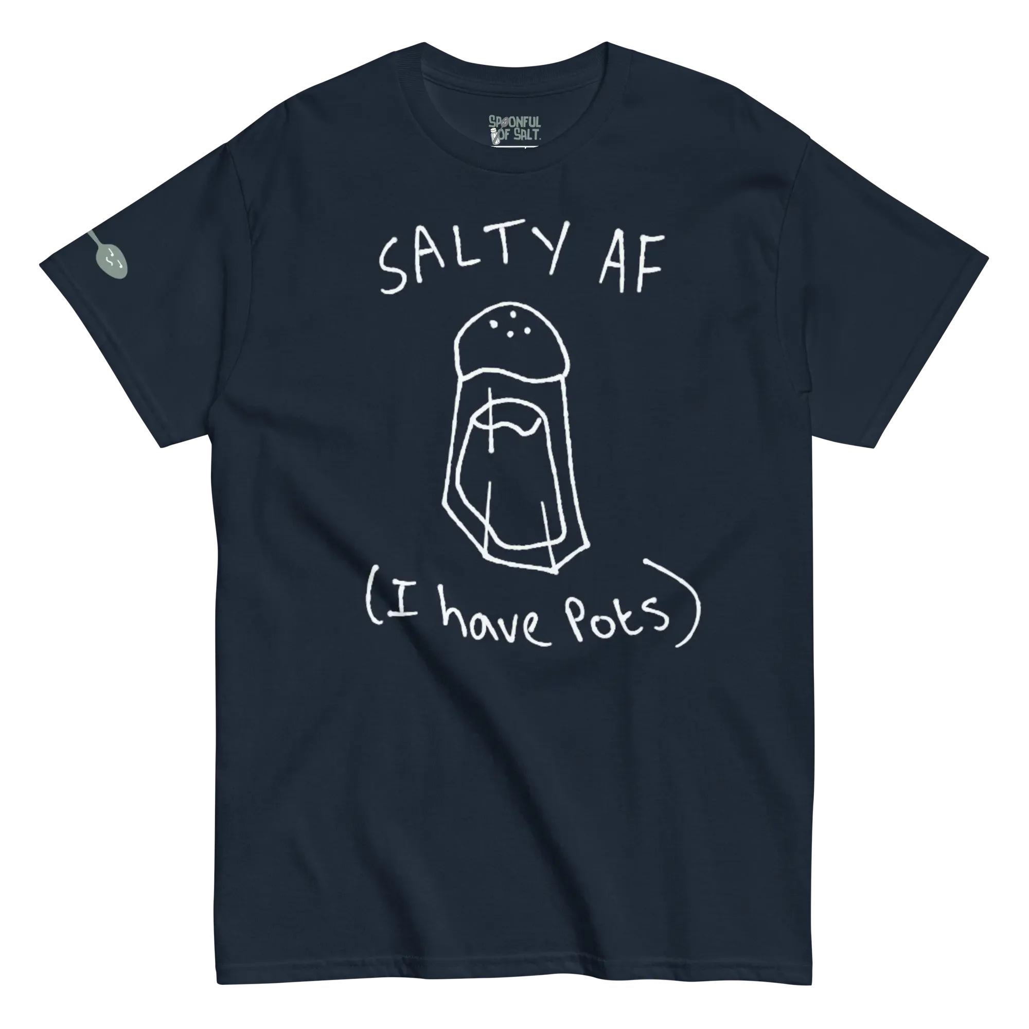 unisex-classic-tee-navy-front-potsie-salty.webp