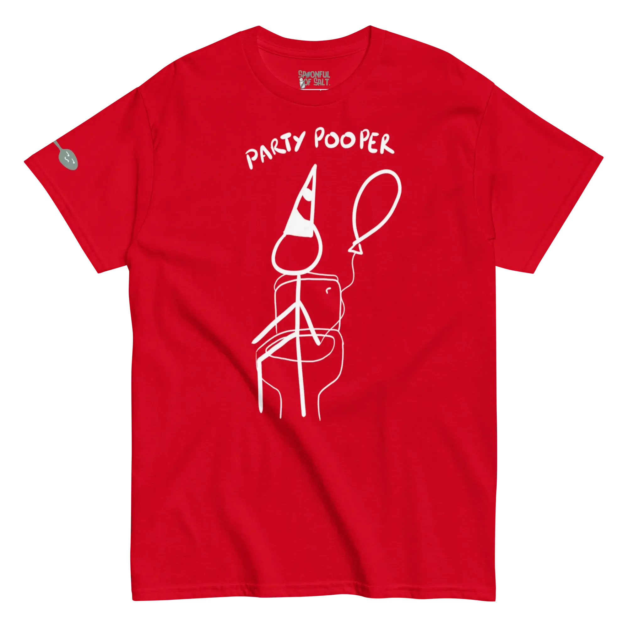 unisex-classic-tee-red-front-i-be-pooping.webp