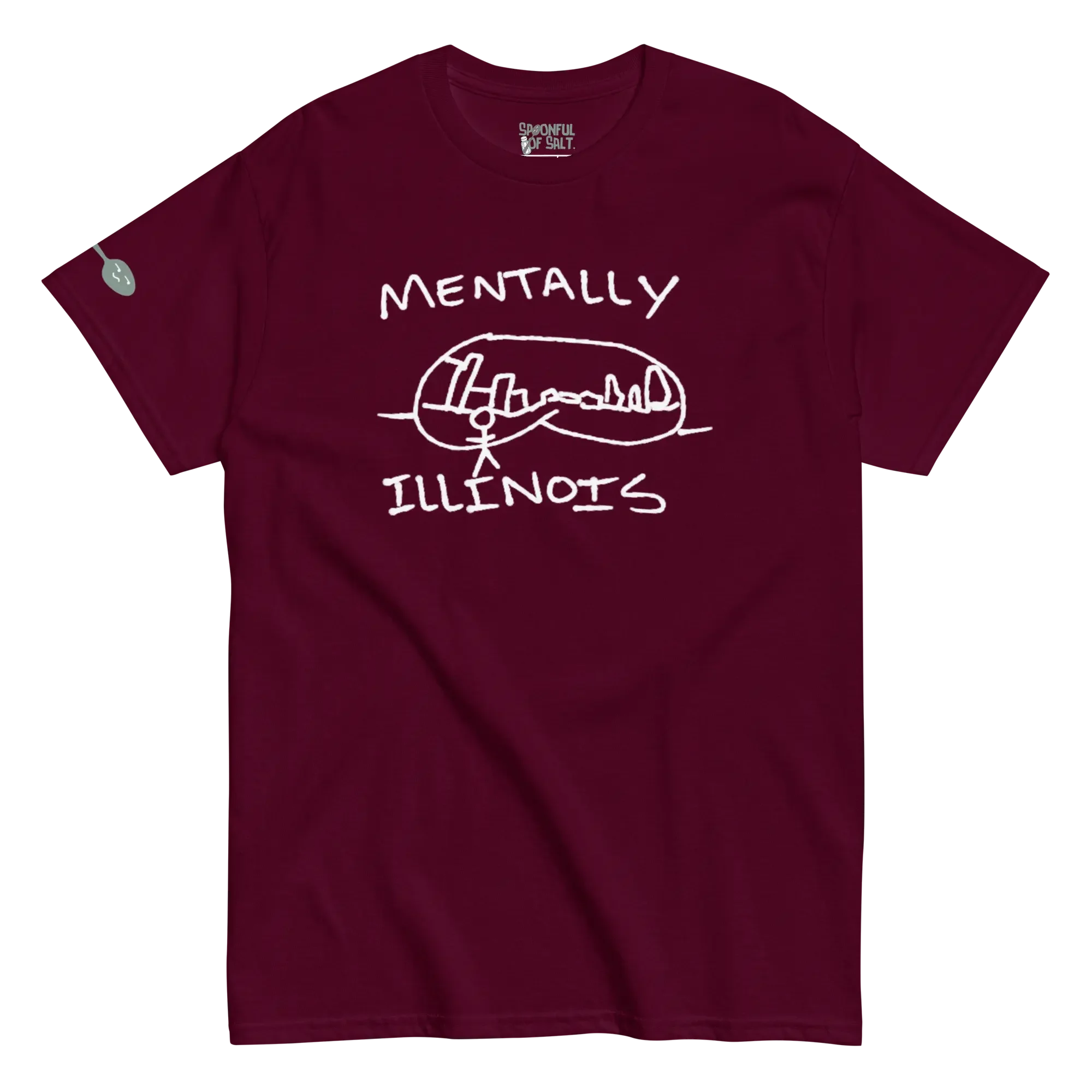 unisex-classic-tee-maroon-front-mental-health.webp