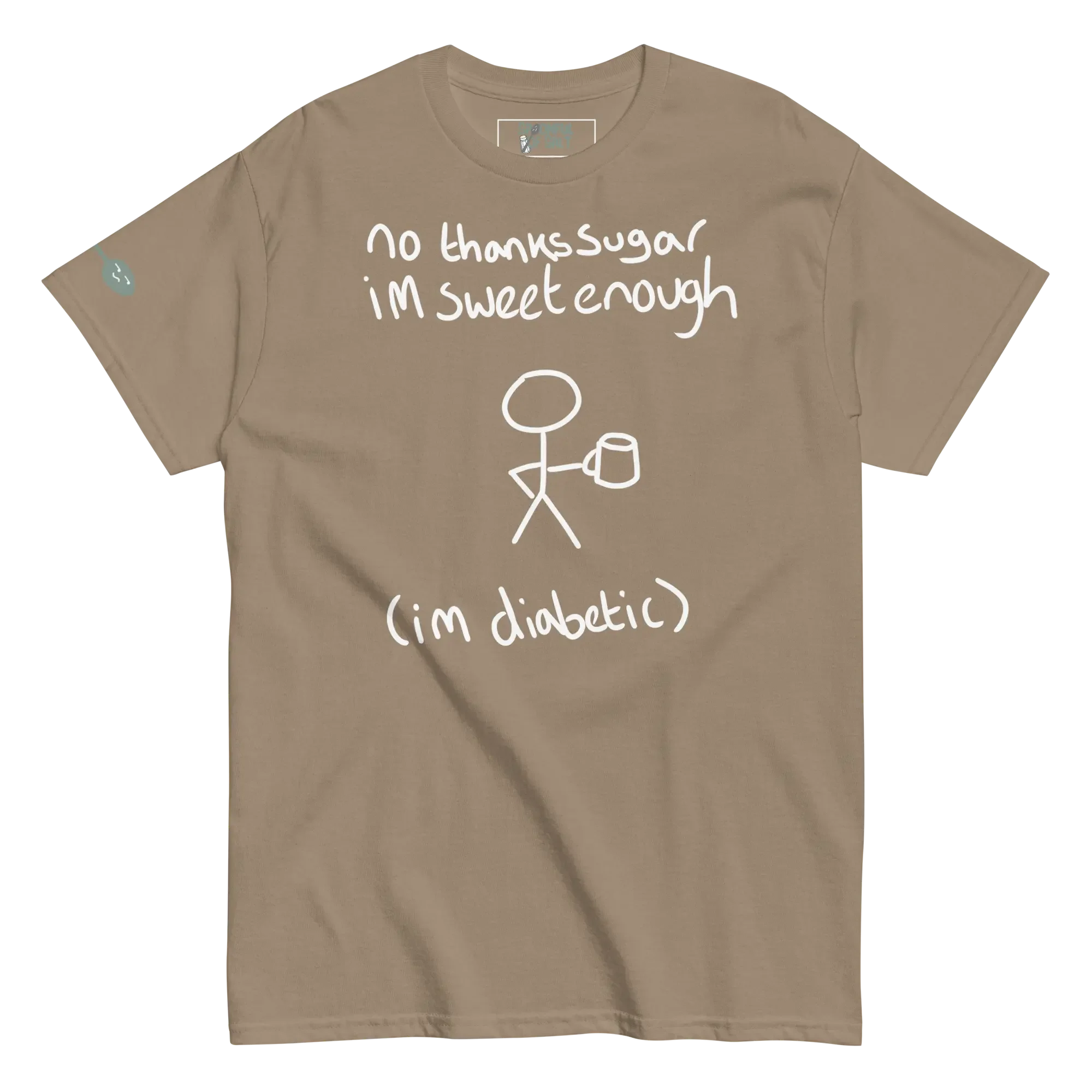 unisex-classic-tee-brown-savana-front-diabetic-sweet.webp