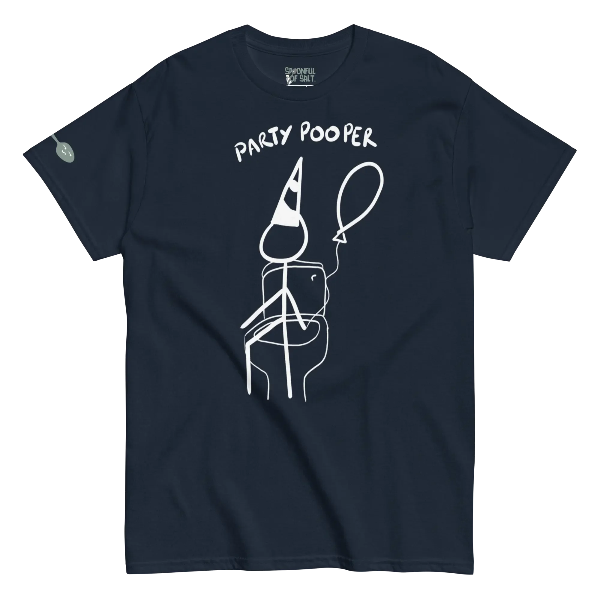 unisex-classic-tee-navy-front-i-be-pooping.webp