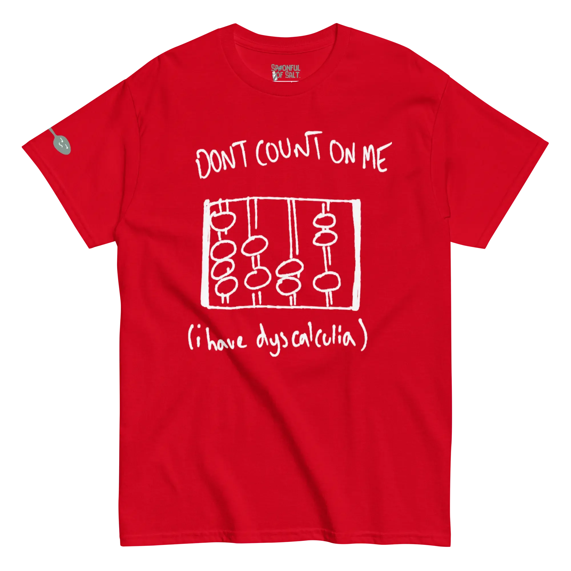 unisex-classic-tee-red-front-dyscalculia.webp