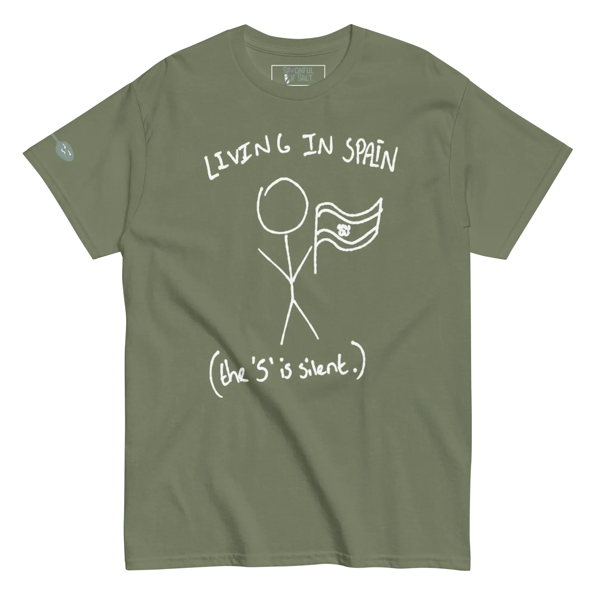 unisex-classic-tee-military-green-front-chronic-pain-spain.webp