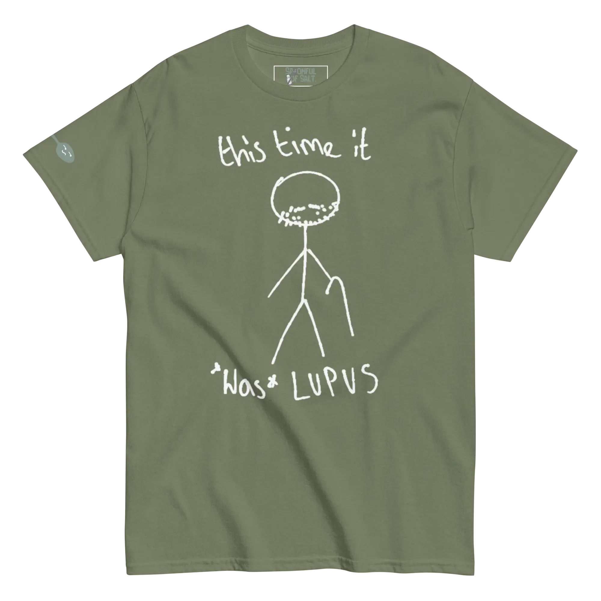 unisex-classic-tee-military-green-front-lupus.webp