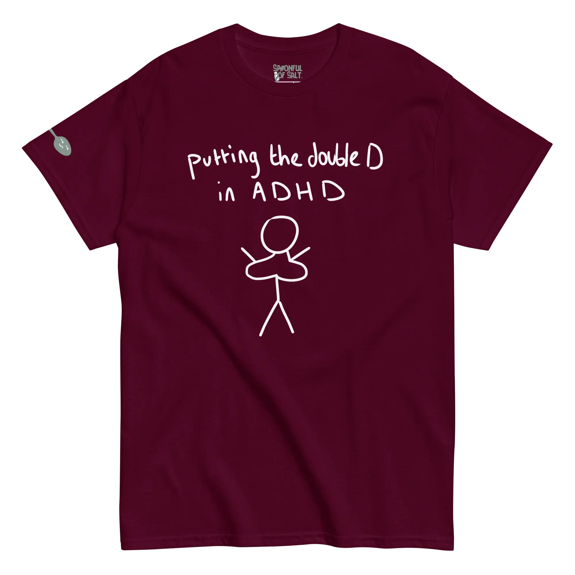 unisex-classic-tee-maroon-front-slay-adhd.webp
